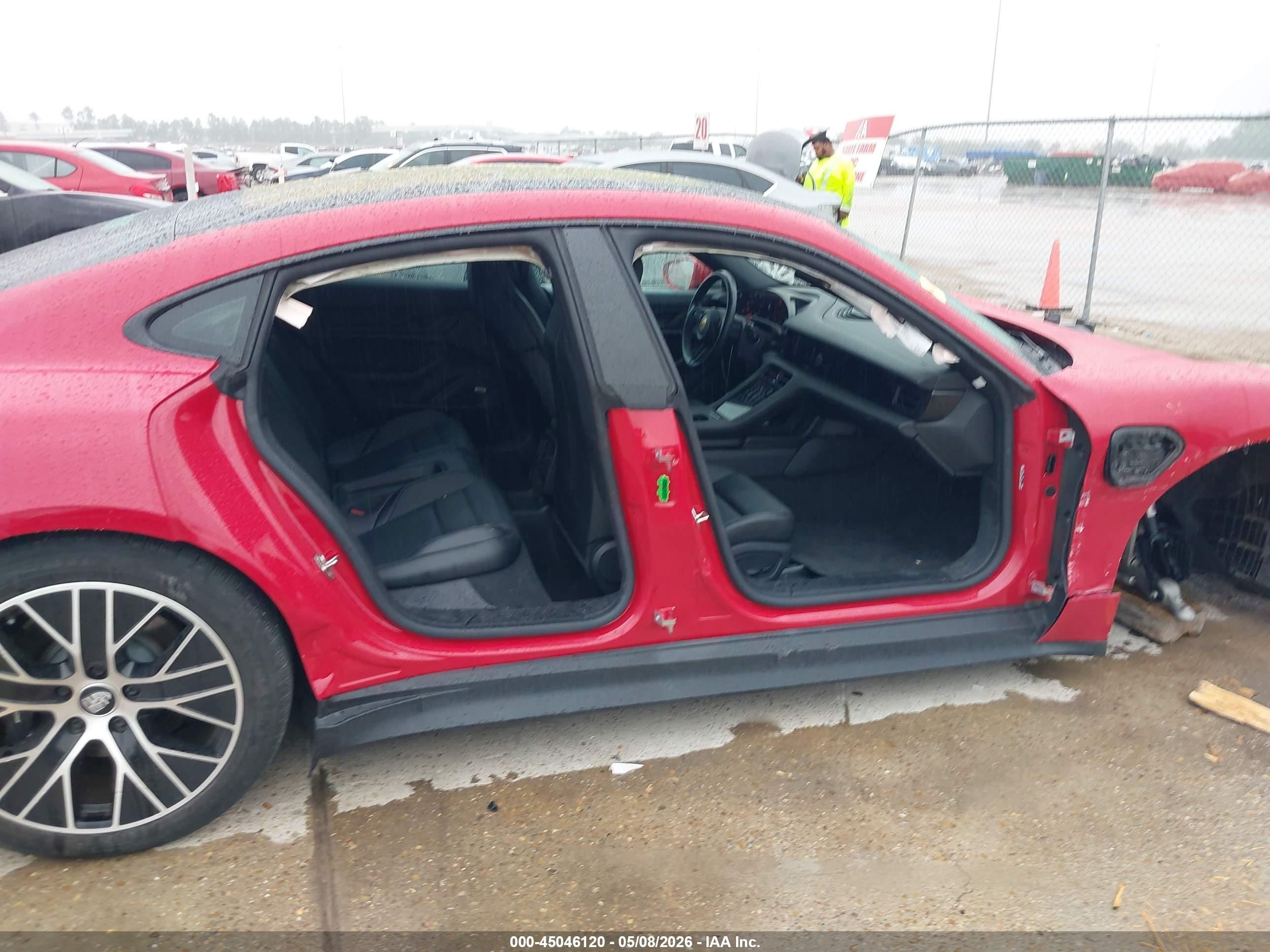 2022 Porsche Taycan VIN WP0AA2Y14NSA10412 IAAI salvage auction — Side, Original (Texas), sold $20,350 on 2026-08-13 (photo 6)