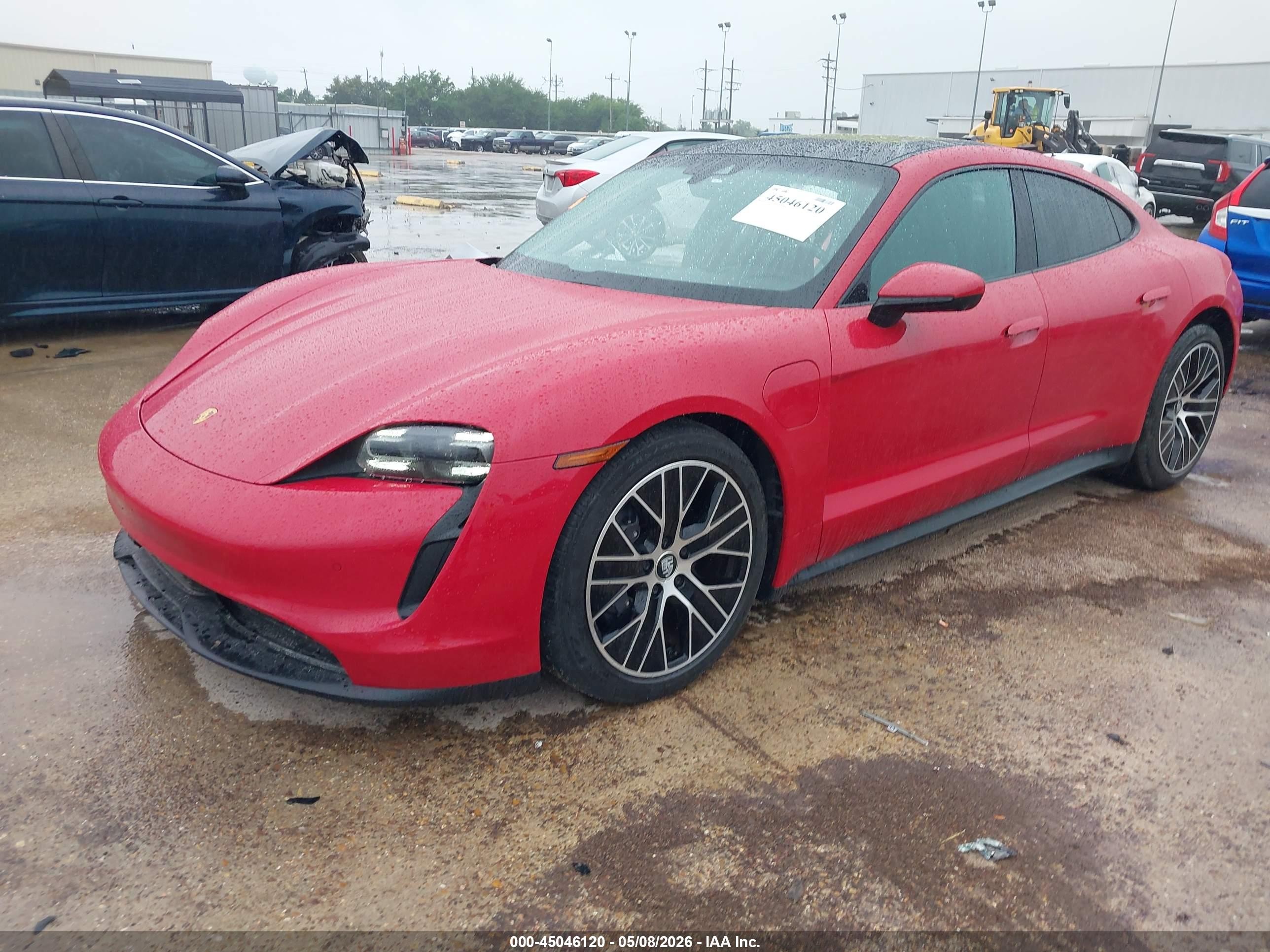 2022 Porsche Taycan VIN WP0AA2Y14NSA10412 IAAI salvage auction — Side, Original (Texas), sold $20,350 on 2026-08-13 (photo 2)