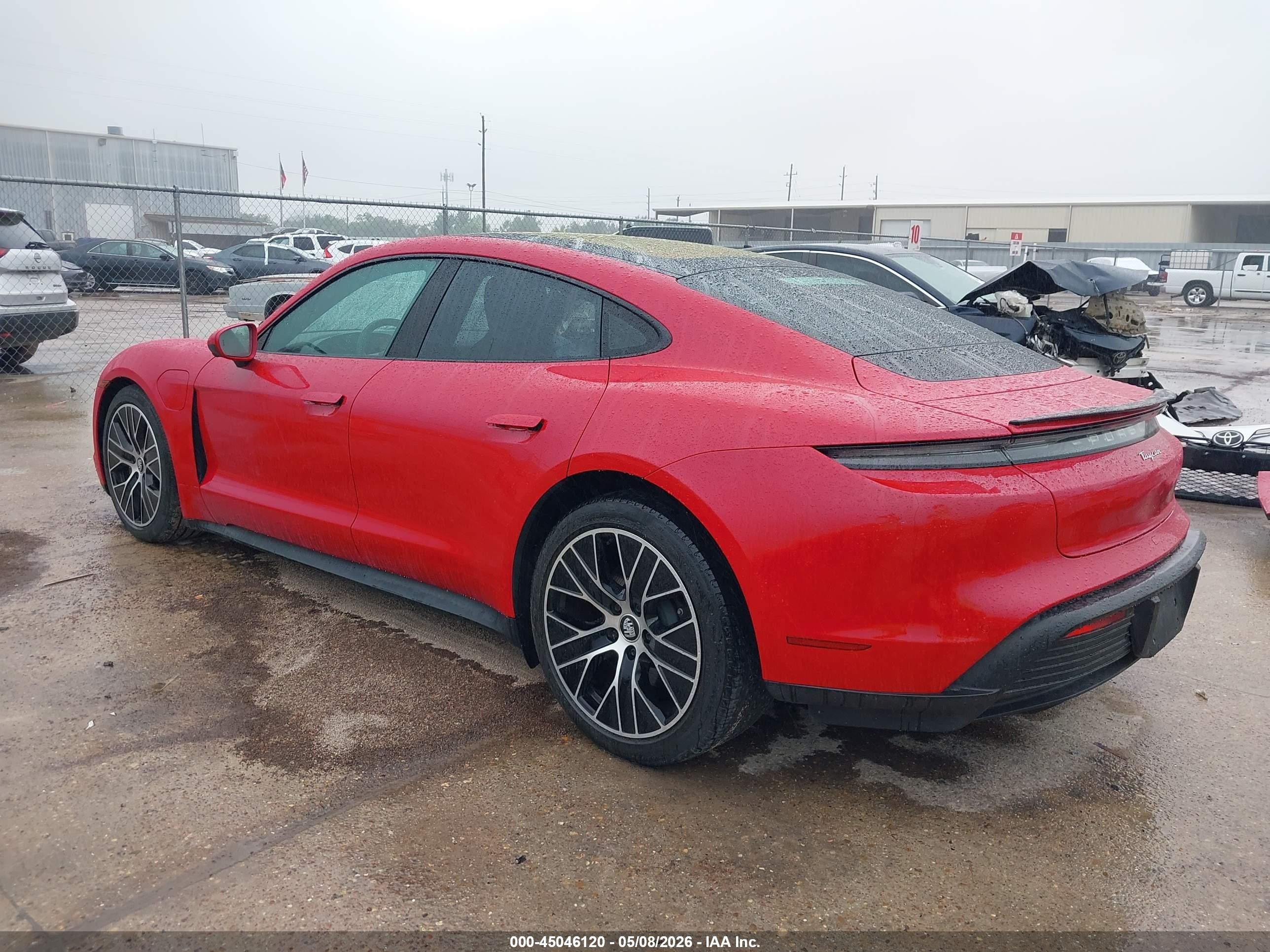 2022 Porsche Taycan VIN WP0AA2Y14NSA10412 IAAI salvage auction — Side, Original (Texas), sold $20,350 on 2026-08-13 (photo 3)