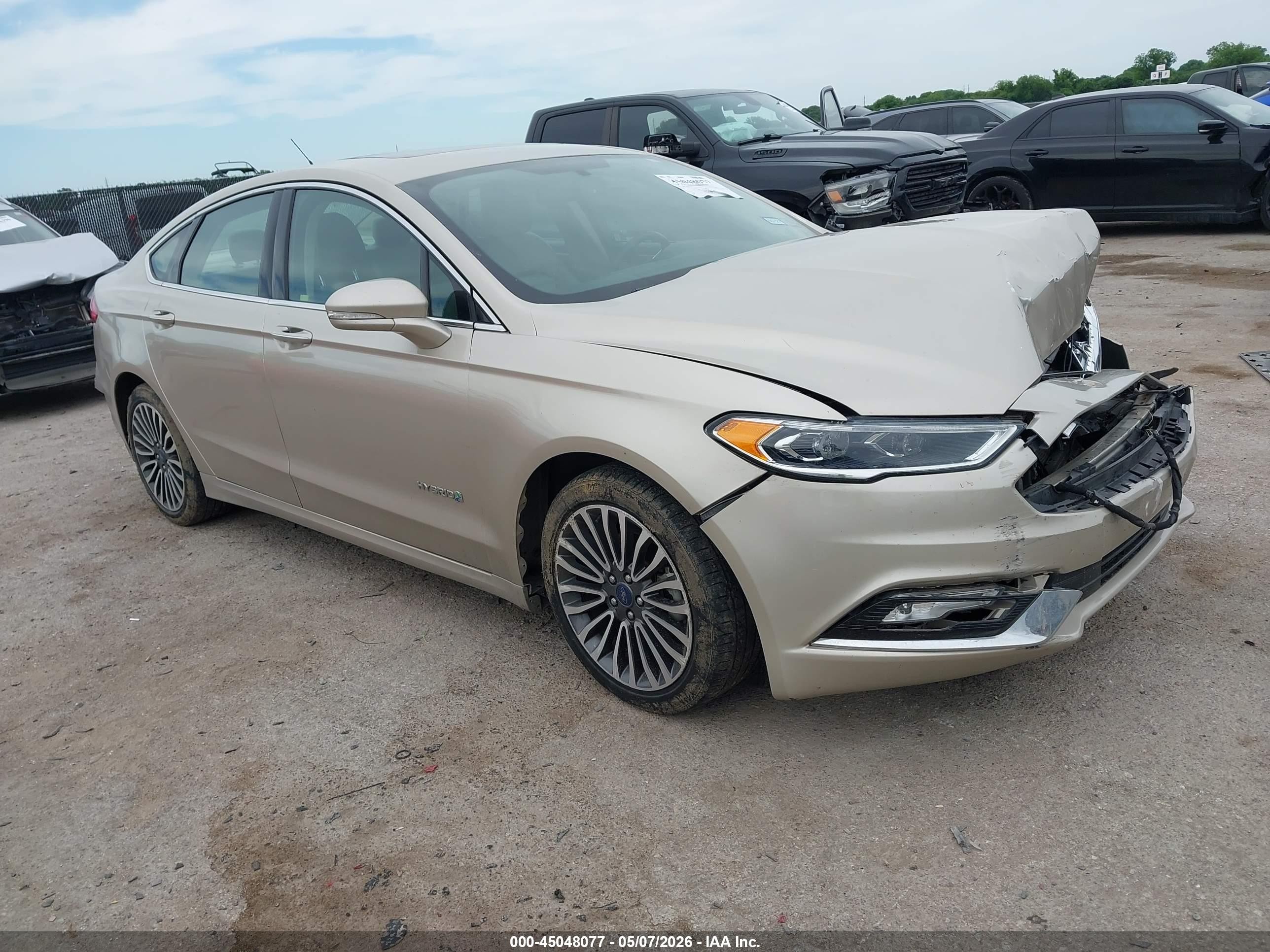2017 Ford Fusion VIN 3FA6P0LUXHR349544 IAAI salvage auction — Front End, Original (Texas), sold $2,300 on 2026-08-26 (photo 1)