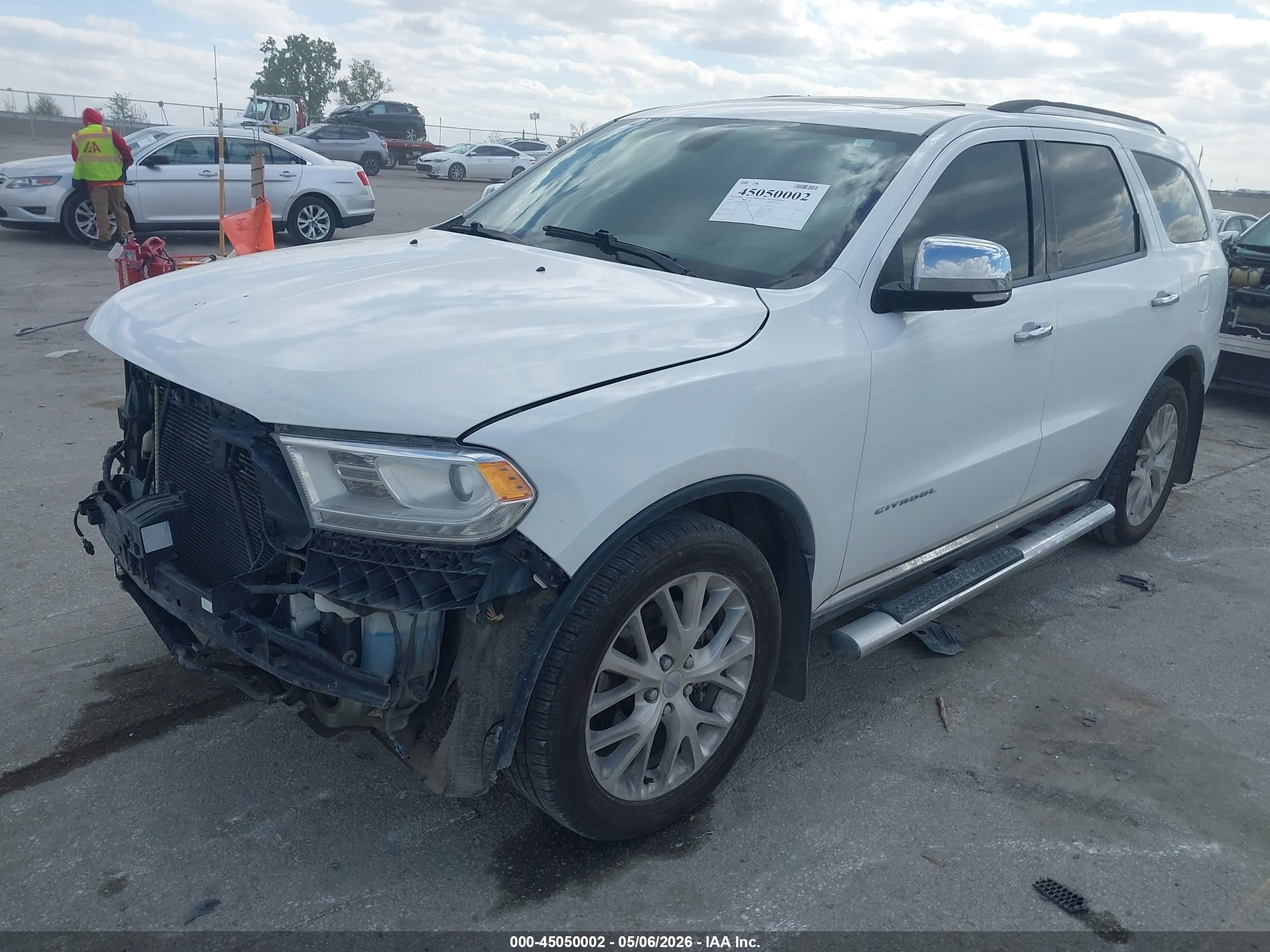 2014 Dodge Durango VIN 1C4RDJEG5EC332805 IAAI salvage auction — Front End, Salvage (Iowa), sold $1,750 on 2026-07-10 (photo 2)