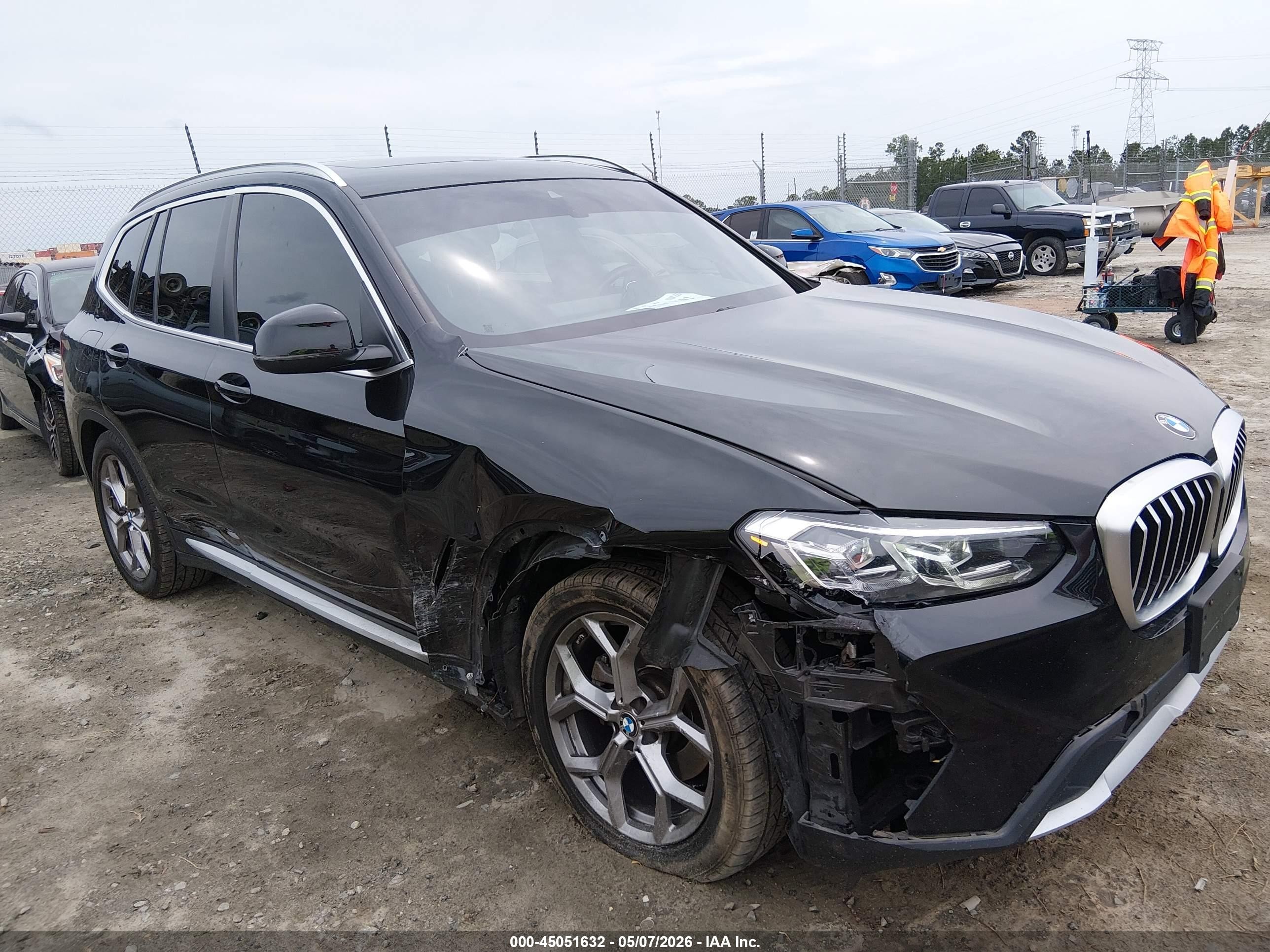 2023 BMW X3 VIN 5UX43DP08P9R75260 — IAAI salvage auction photo