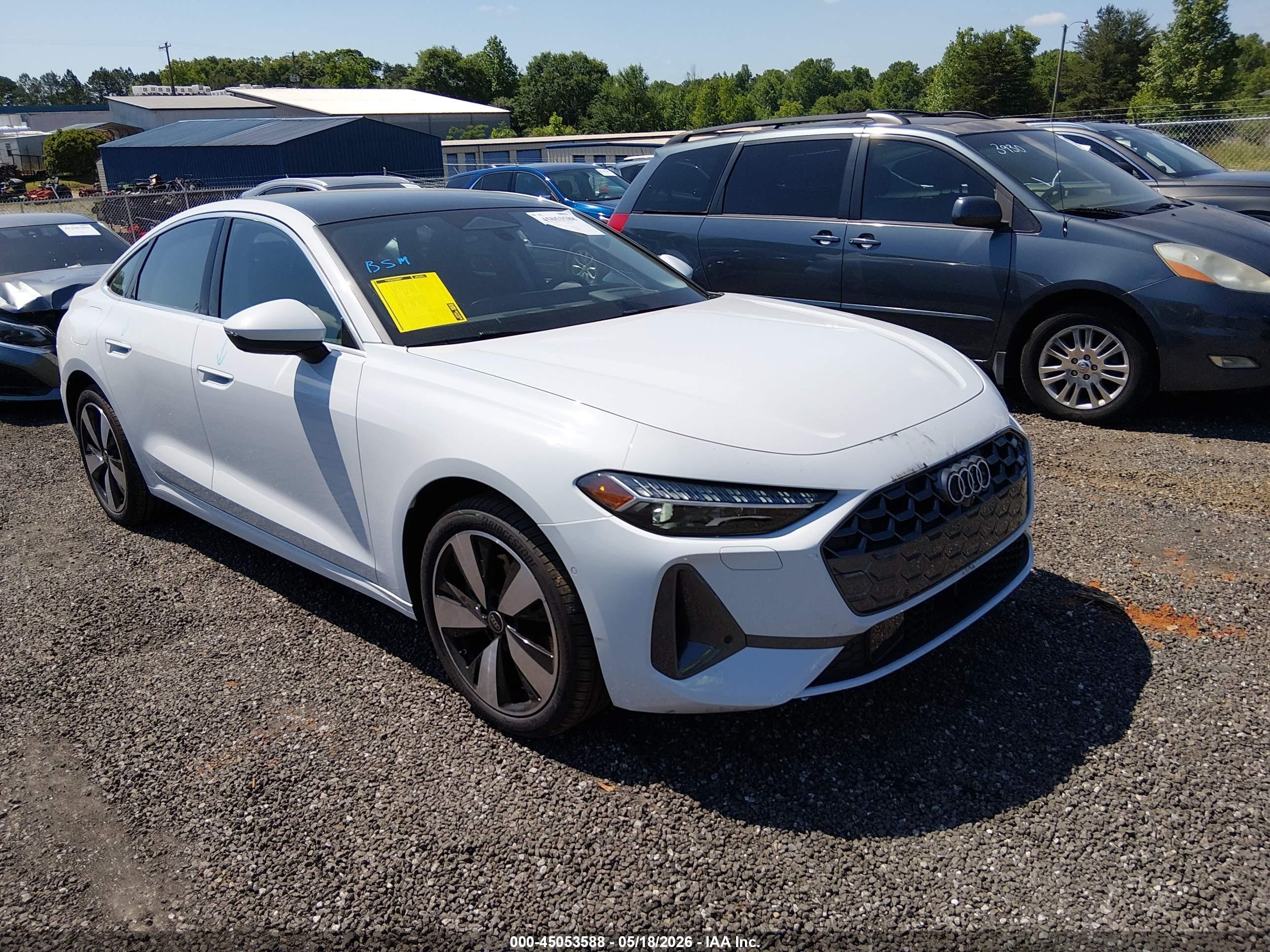 2025 Audi A5 VIN WAU2BCFU6SN069924 IAAI salvage auction — Front & Rear, Salvage (South Carolina), sold $21,500 on 2026-08-18 (photo 1)