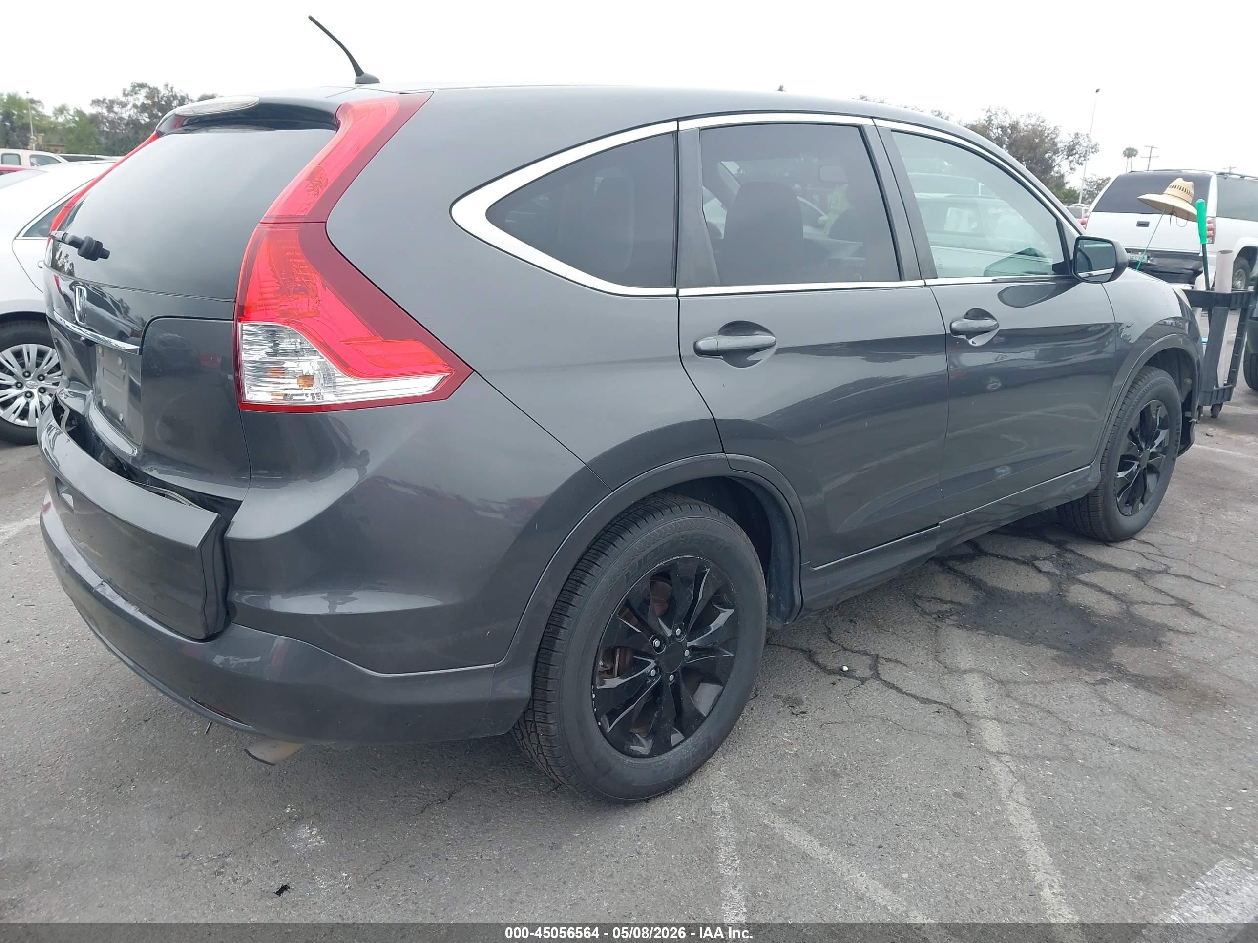 2013 Honda CR-V VIN 2HKRM3H53DH510929 IAAI salvage auction — Rear End, Salvage (California), sold $3,050 on 2026-07-09 (photo 4)