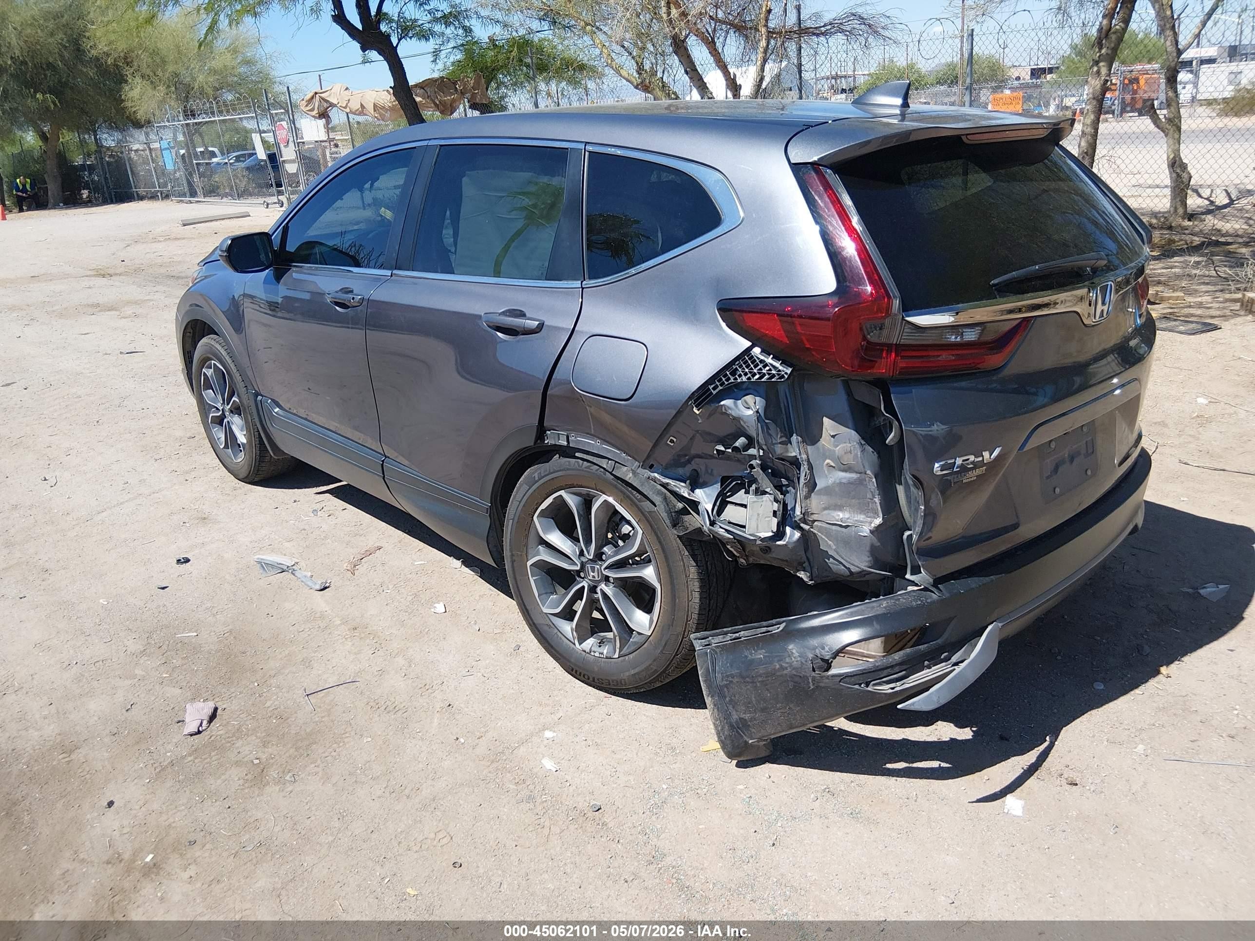 2022 Honda CR-V VIN 2HKRW1H55NH403428 IAAI salvage auction — Rear End, Salvage (Arizona), sold $6,800 on 2026-07-09 (photo 3)