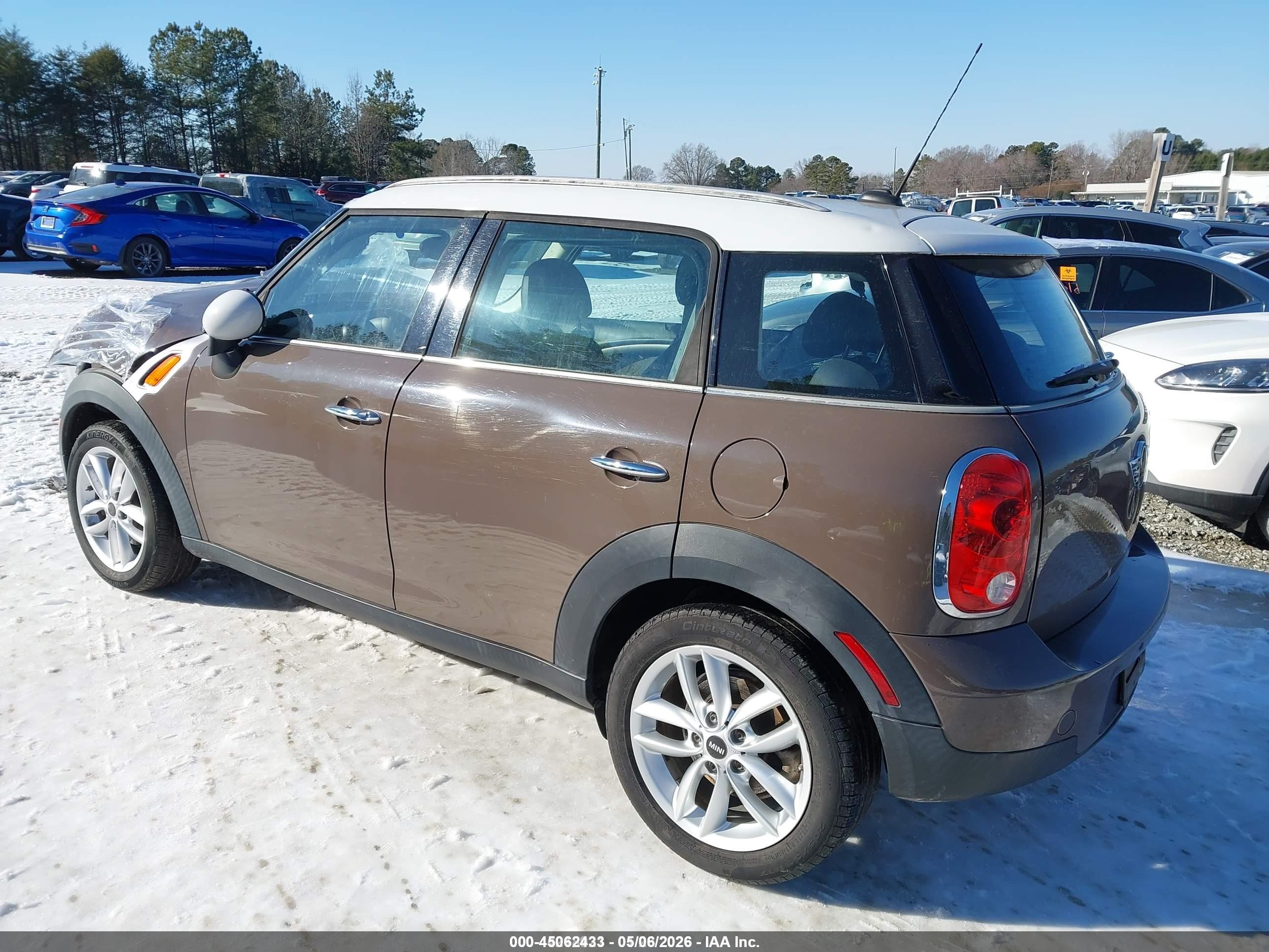 2012 Mini Cooper VIN WMWZB3C51CWM04174 IAAI salvage auction — Front End, Salvage (Tennessee), sold $725 on 2026-09-25 (photo 3)