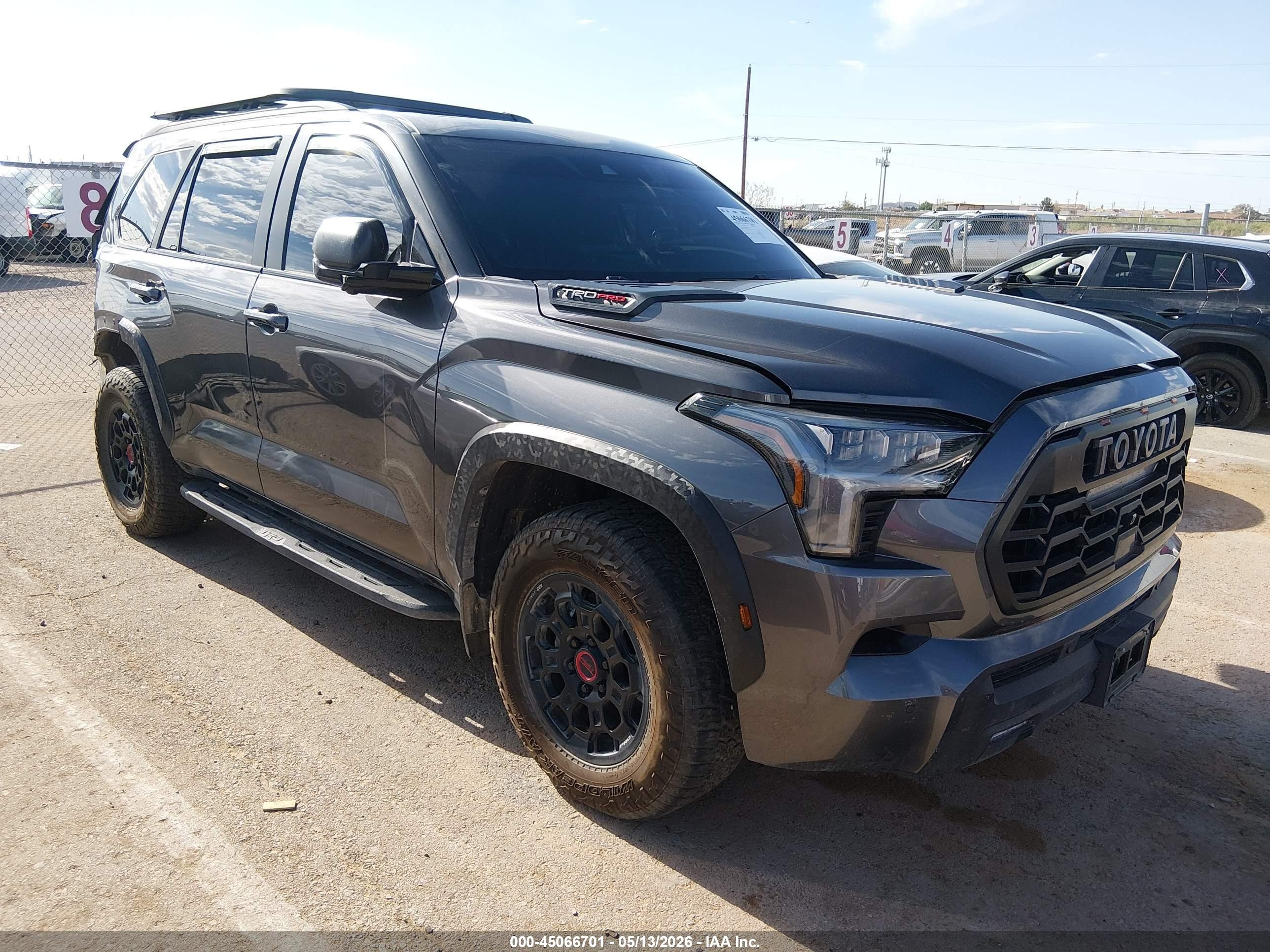 2025 Toyota Sequoia VIN 7SVAAABA0SX062978 IAAI salvage auction — Rear End, Salvage (New Mexico), sold $39,050 on 2026-08-05 (photo 1)