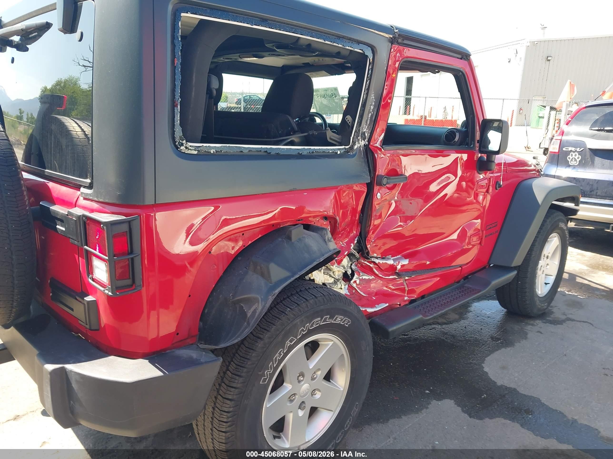 2013 Jeep Wrangler VIN 1C4AJWAGXDL677562 IAAI salvage auction — Side, Salvage (Utah), sold $5,450 on 2026-07-09 (photo 6)