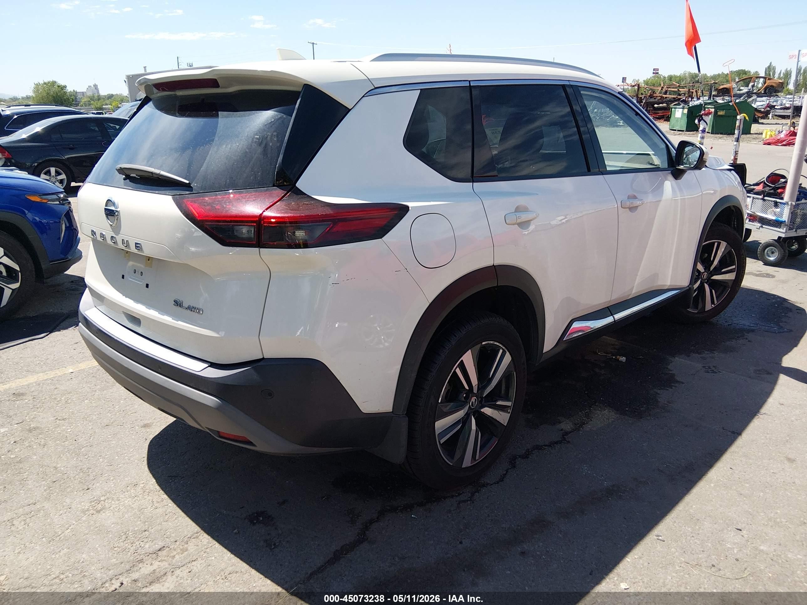 2021 Nissan Rogue VIN JN8AT3CB9MW205947 IAAI salvage auction — Unknown, Salvage (Utah), sold $6,300 on 2026-07-09 (photo 4)