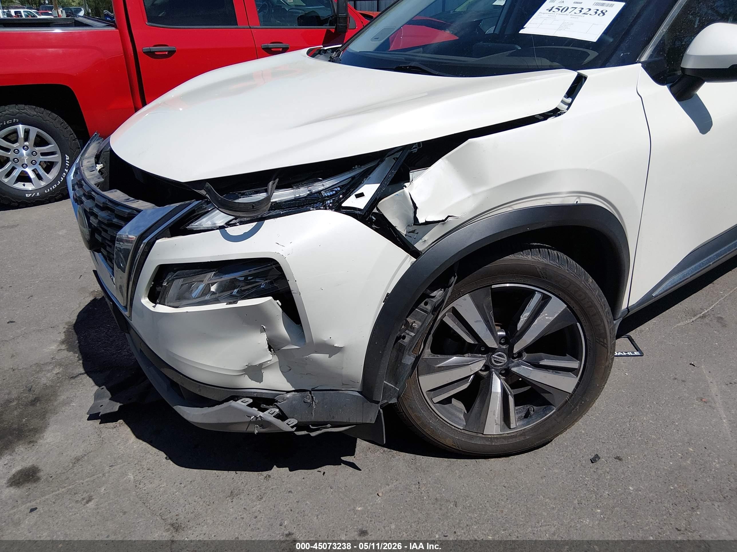 2021 Nissan Rogue VIN JN8AT3CB9MW205947 IAAI salvage auction — Unknown, Salvage (Utah), sold $6,300 on 2026-07-09 (photo 6)