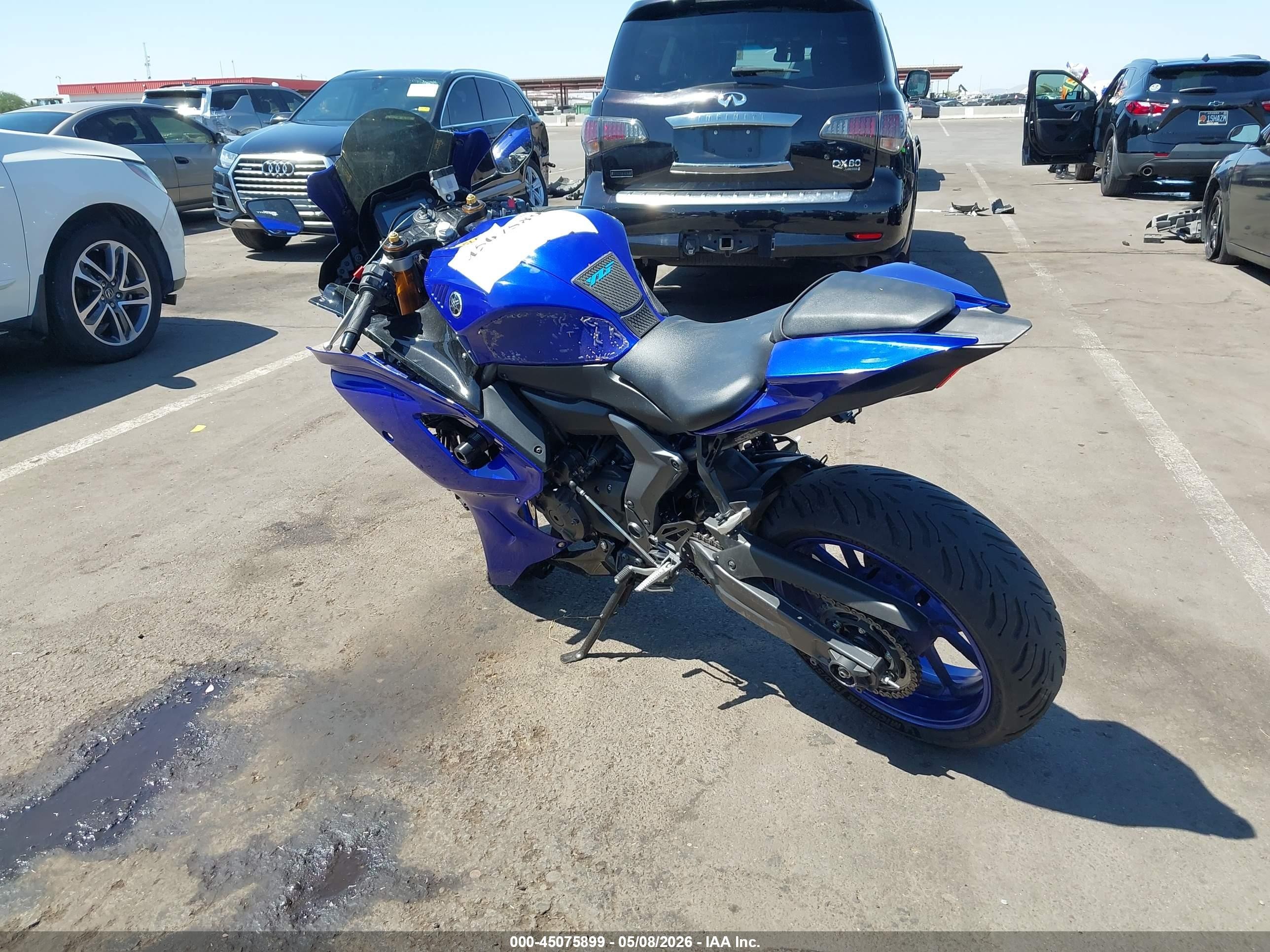 2025 Yamaha YZFR7 VIN JYARM38E8SA015755 IAAI salvage auction — Front End, Salvage (Arizona), sold $3,000 on 2026-07-07 (photo 3)