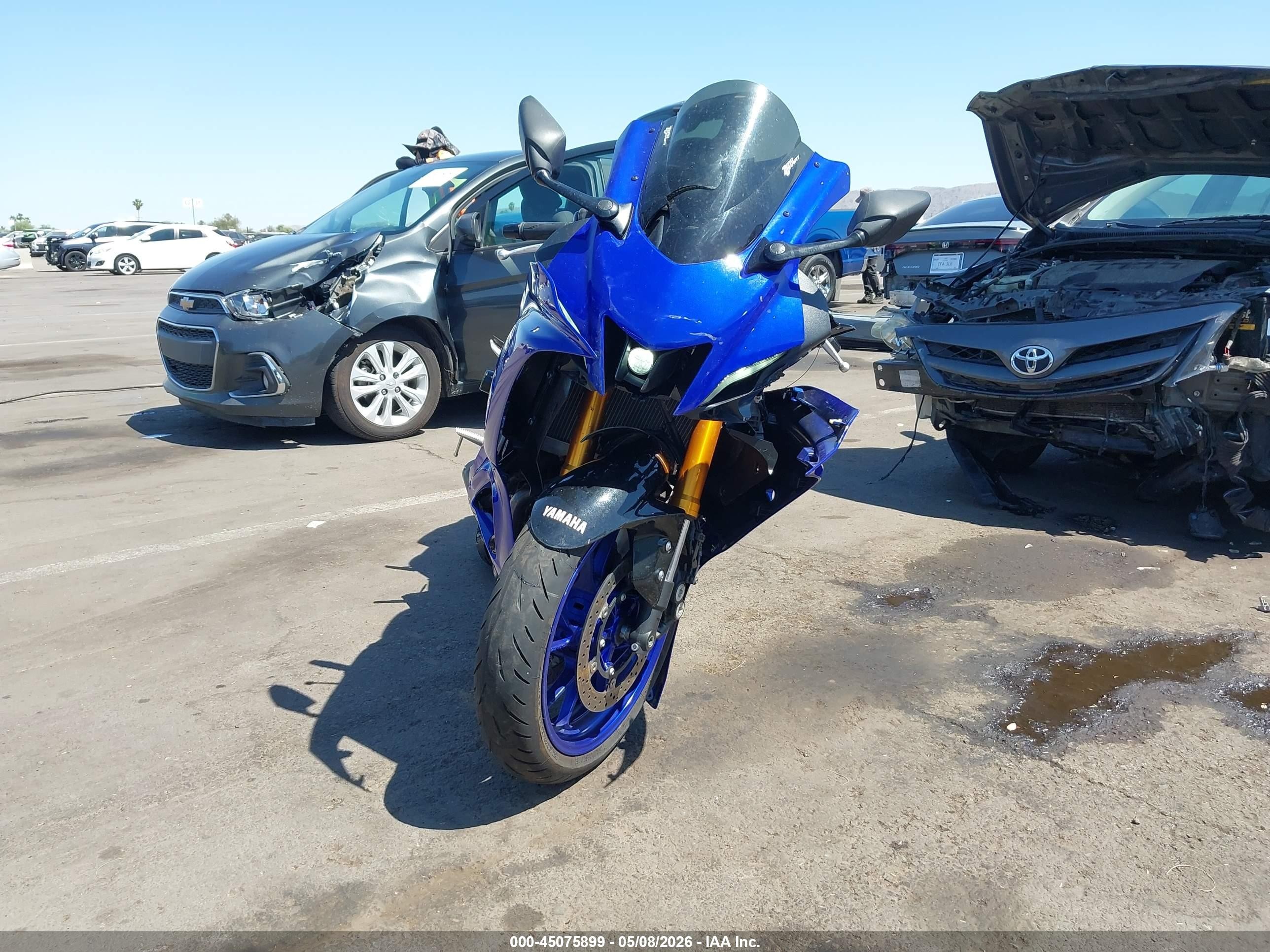 2025 Yamaha YZFR7 VIN JYARM38E8SA015755 IAAI salvage auction — Front End, Salvage (Arizona), sold $3,000 on 2026-07-07 (photo 5)