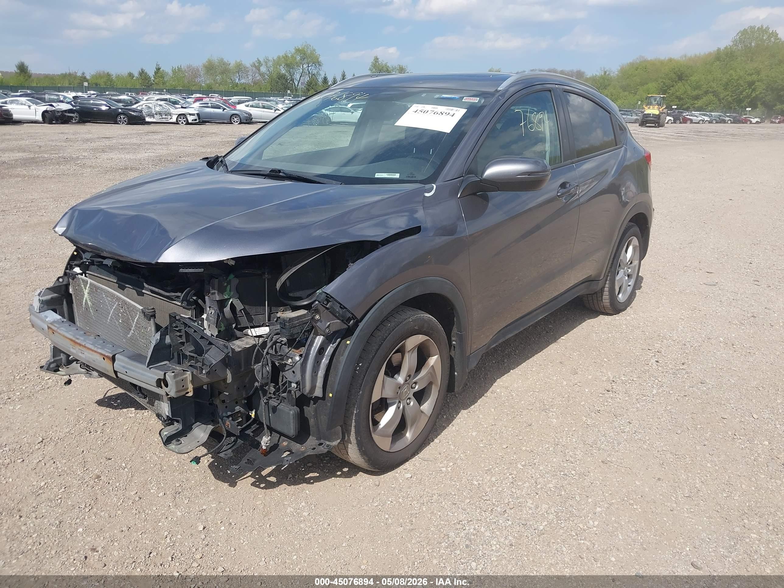2016 Honda HR-V VIN 3CZRU6H7XGM723324 IAAI salvage auction — Front End, Salvage (Illinois), sold $2,300 on 2026-07-12 (photo 2)