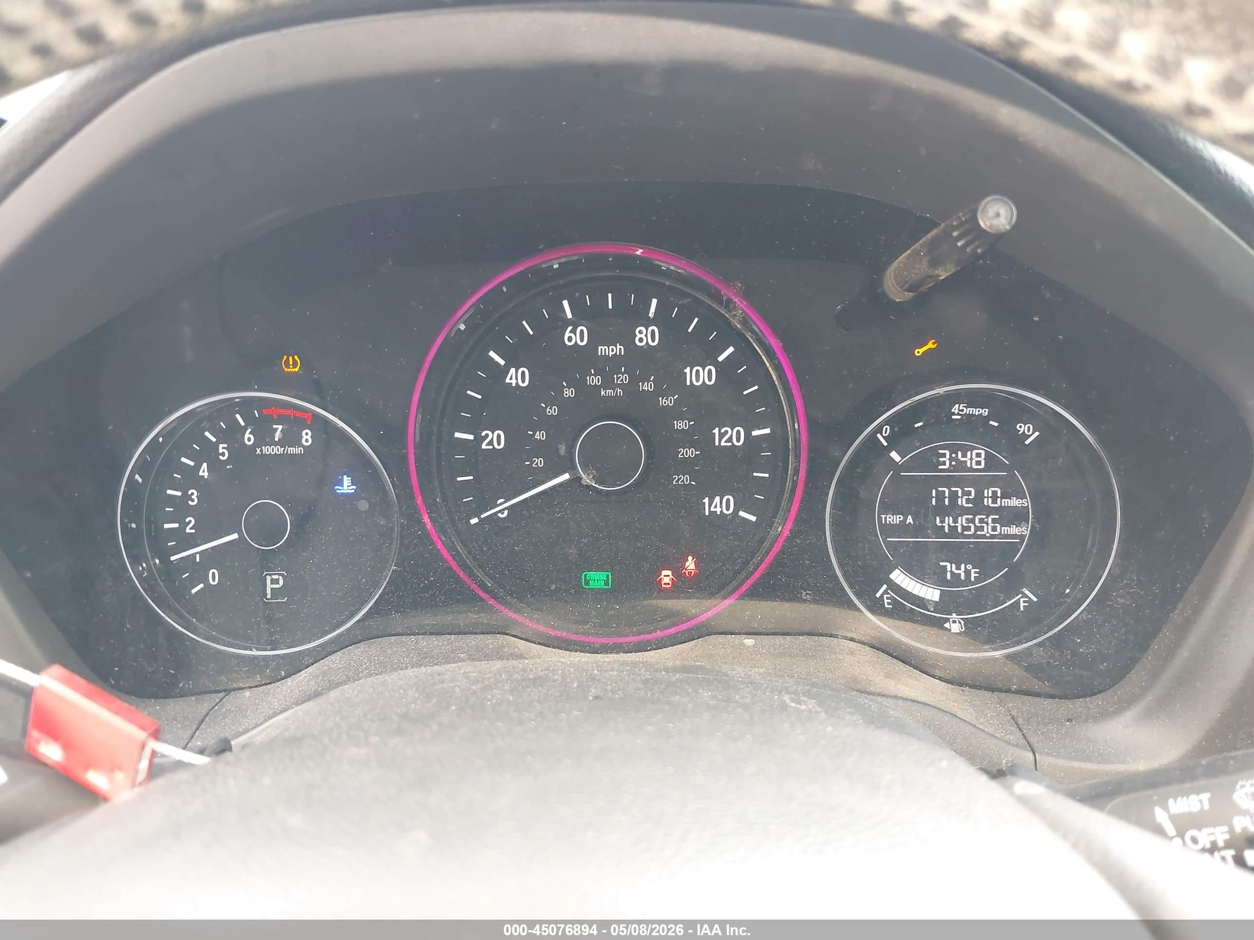 2016 Honda HR-V VIN 3CZRU6H7XGM723324 IAAI salvage auction — Front End, Salvage (Illinois), sold $2,300 on 2026-07-12 (photo 7)