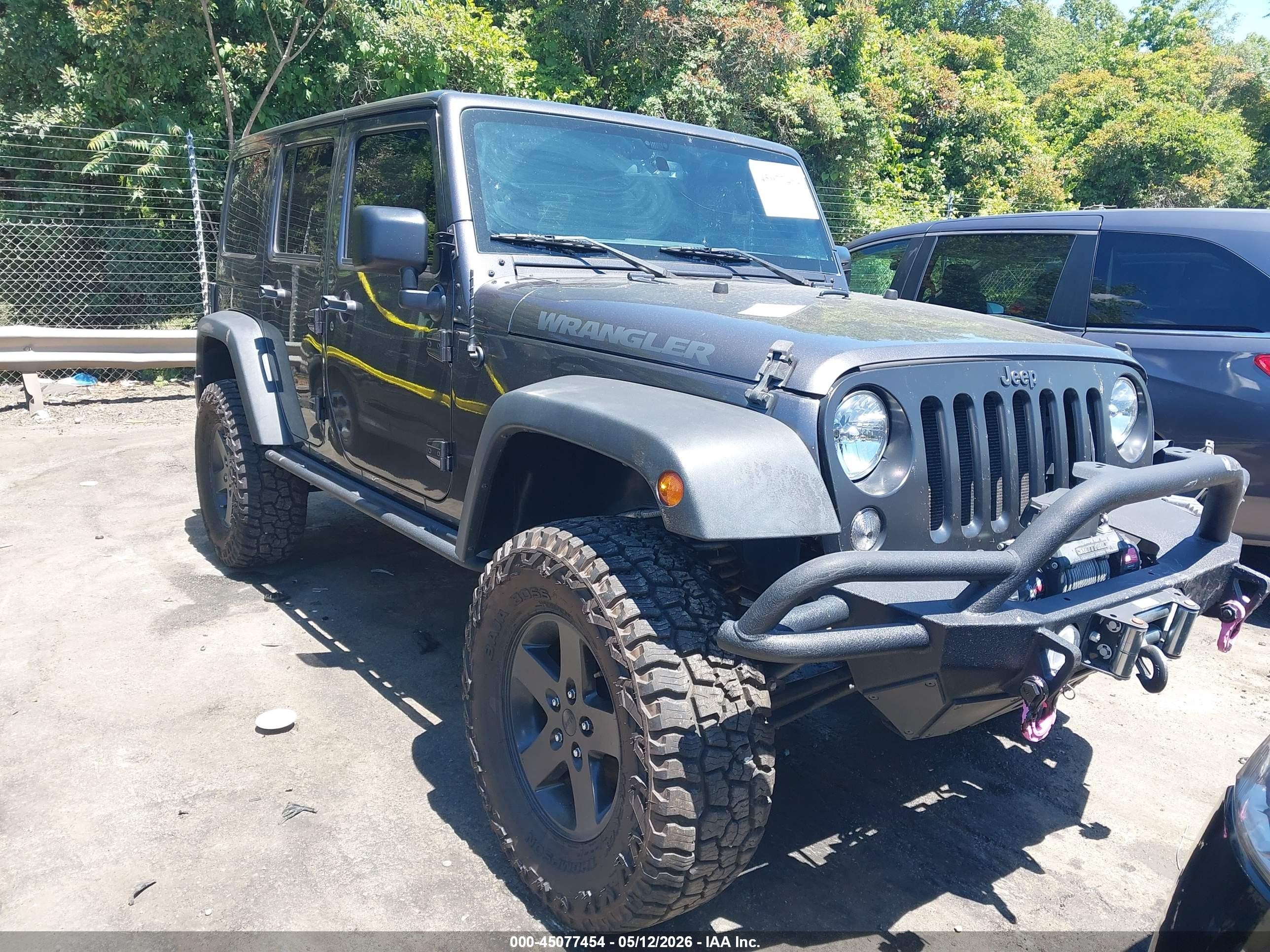 2016 Jeep Wrangler Unlimited VIN 1C4BJWDG3GL178672 — IAAI salvage auction photo