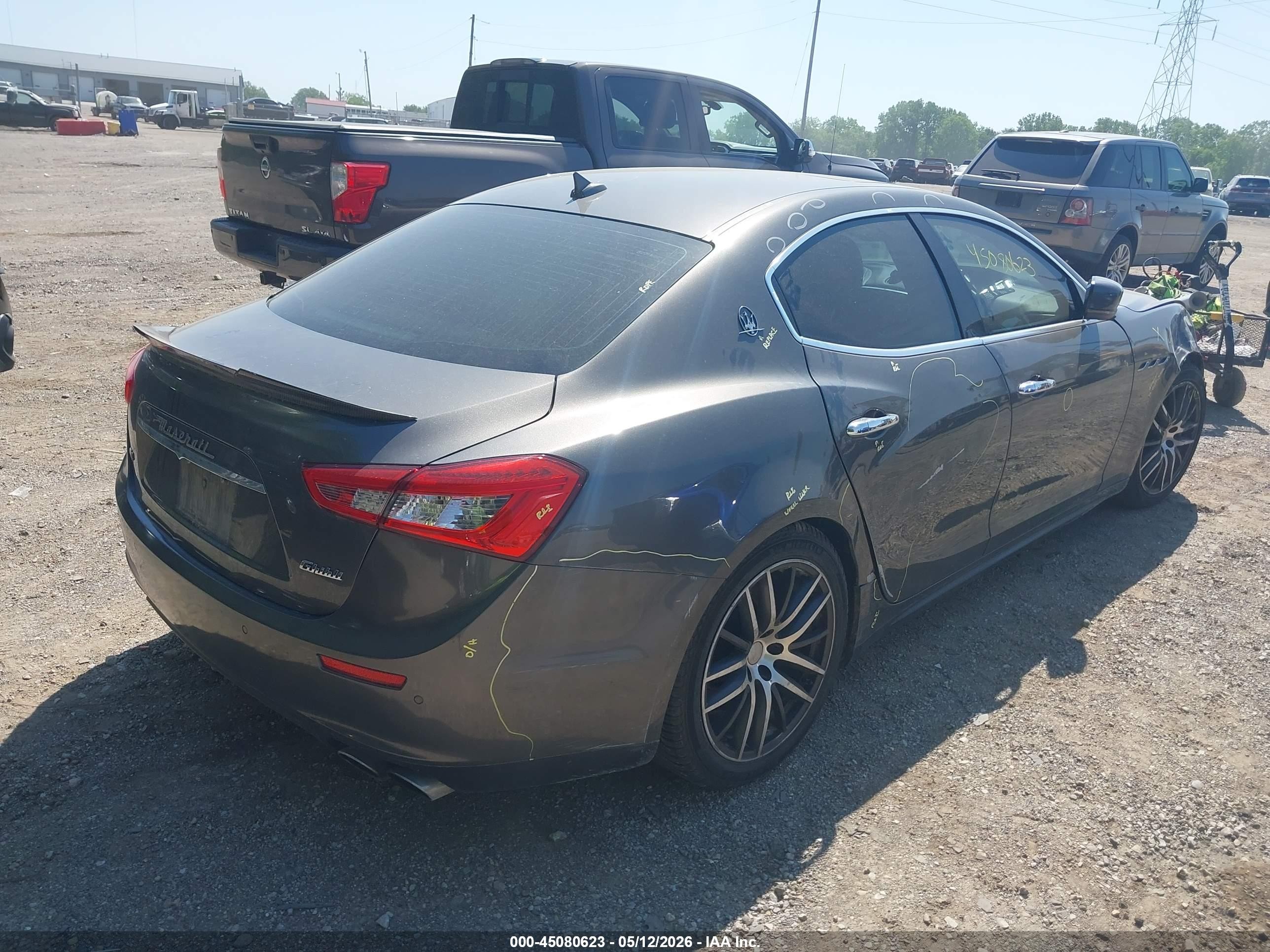 2015 Maserati Ghibli VIN ZAM57RTA3F1138477 IAAI salvage auction — Front End, Salvage (Indiana), sold $1,900 on 2026-09-09 (photo 4)