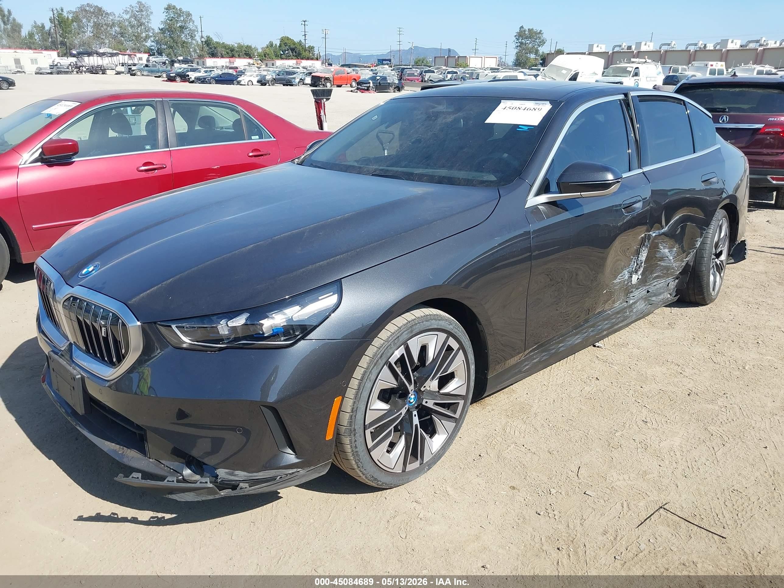 2024 BMW I5 VIN WBY33FK03RCR97204 IAAI salvage auction — Side, Salvage (California), sold $23,350 on 2026-08-20 (photo 2)