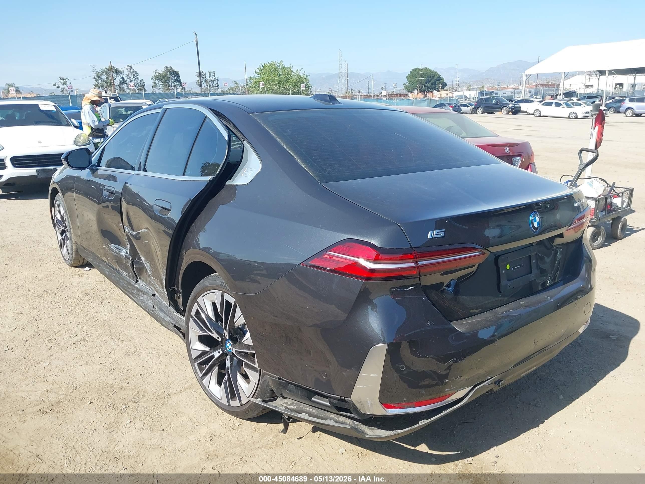 2024 BMW I5 VIN WBY33FK03RCR97204 IAAI salvage auction — Side, Salvage (California), sold $23,350 on 2026-08-20 (photo 3)