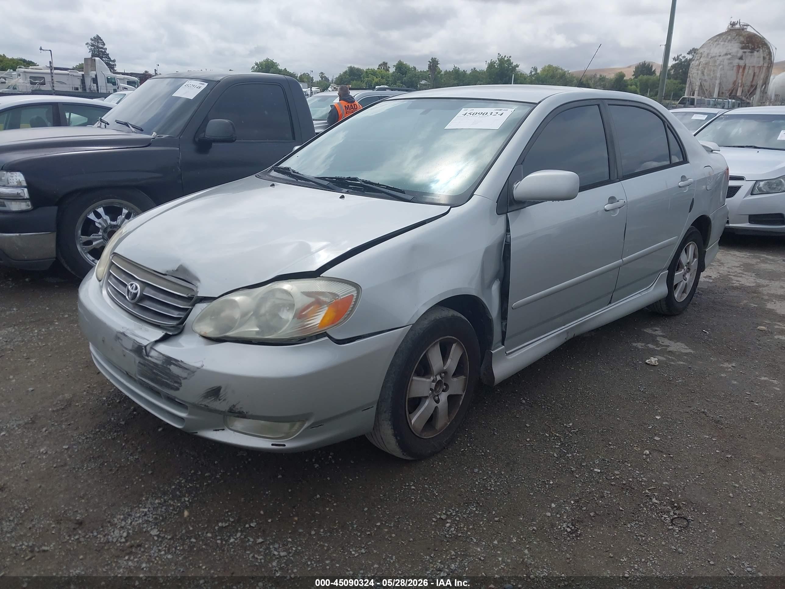 2003 Toyota Corolla VIN 1NXBR32E23Z152816 IAAI salvage auction — Front End, Salvage (California), sold $875 on 2026-07-09 (photo 2)