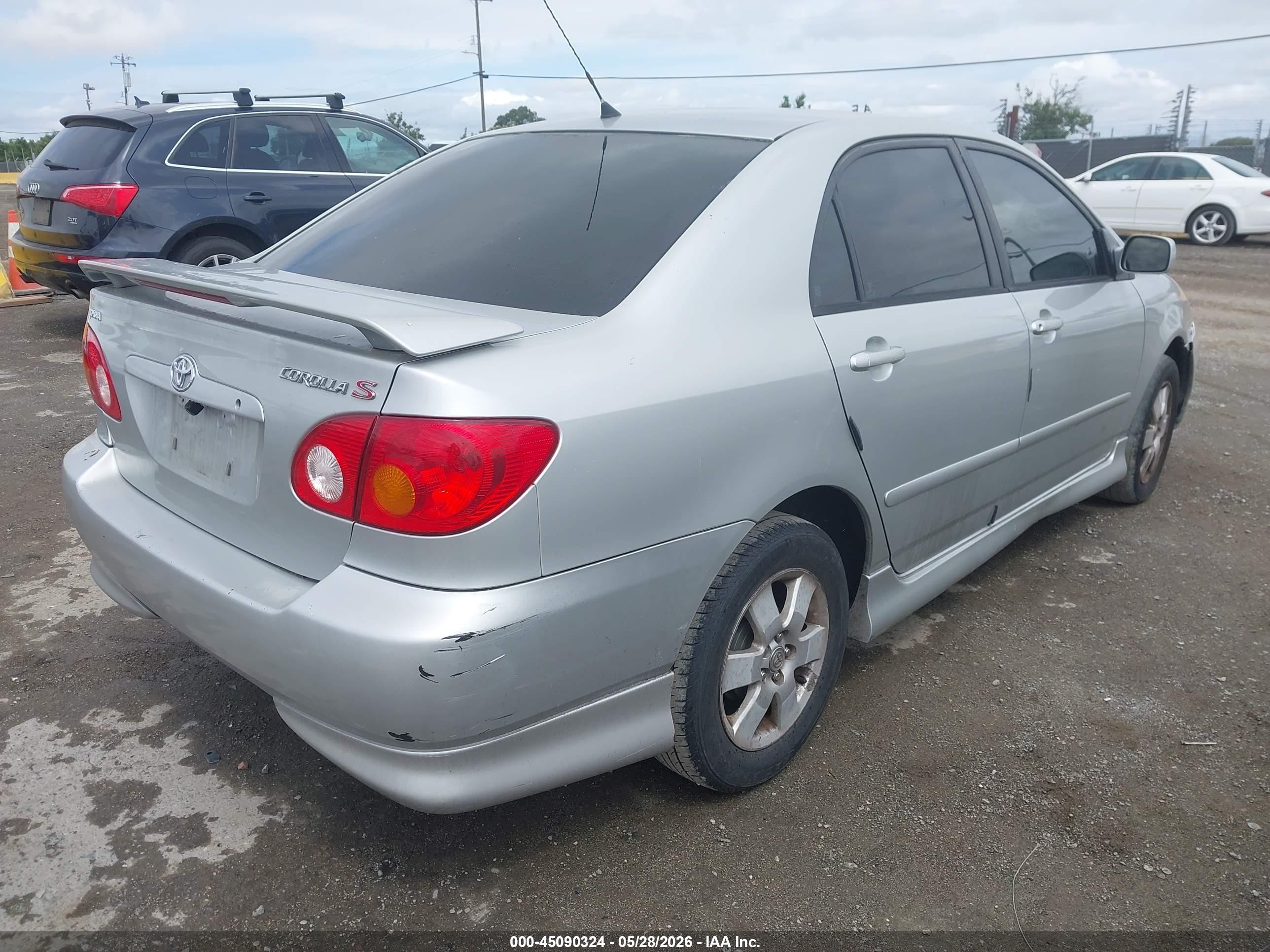 2003 Toyota Corolla VIN 1NXBR32E23Z152816 IAAI salvage auction — Front End, Salvage (California), sold $875 on 2026-07-09 (photo 4)