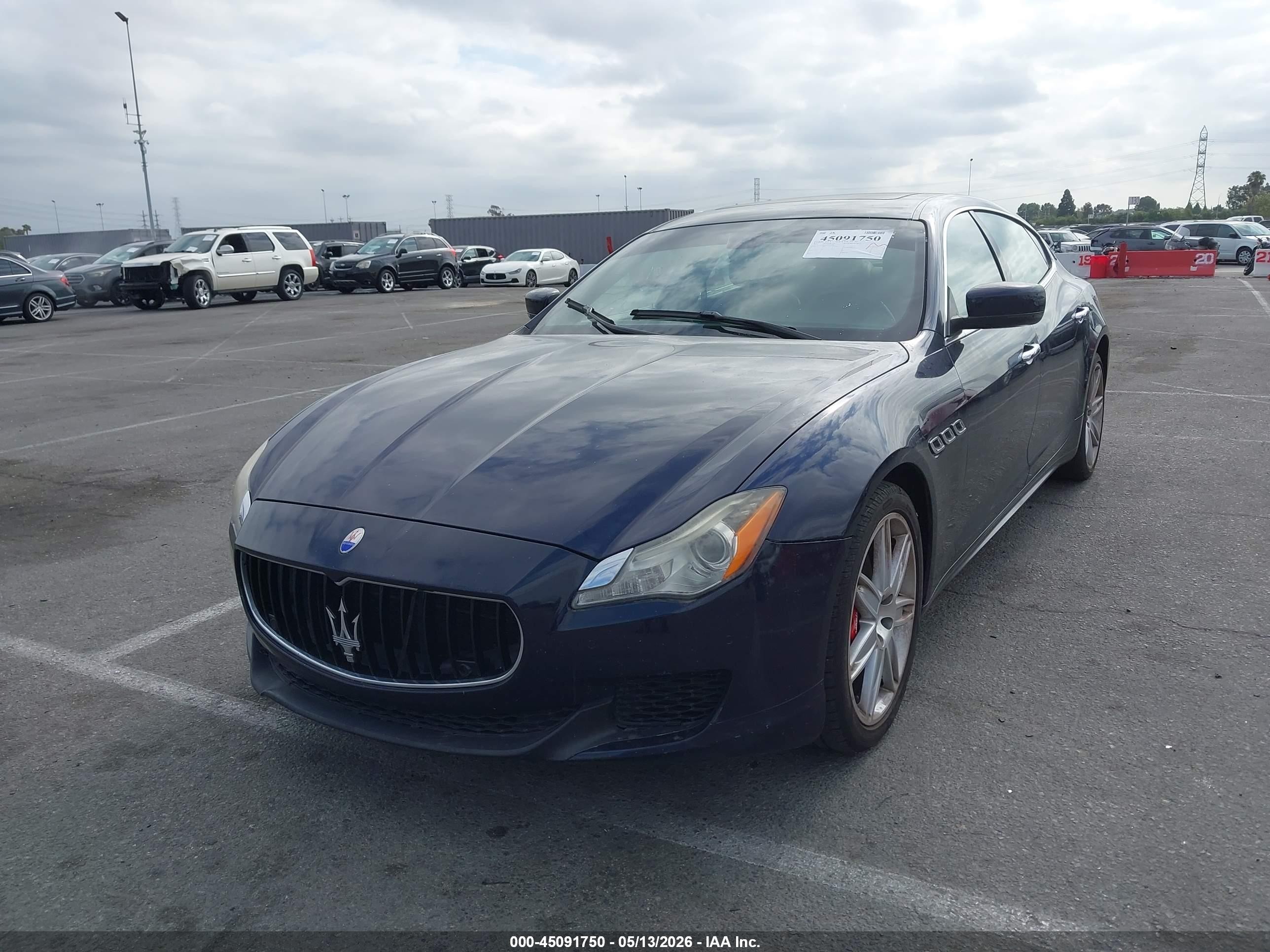 2015 Maserati Quattroporte VIN ZAM56RRA2F1142658 IAAI salvage auction — Normal Wear, Clear - Dealer Only (California), sold $2,000 on 2026-07-09 (photo 2)