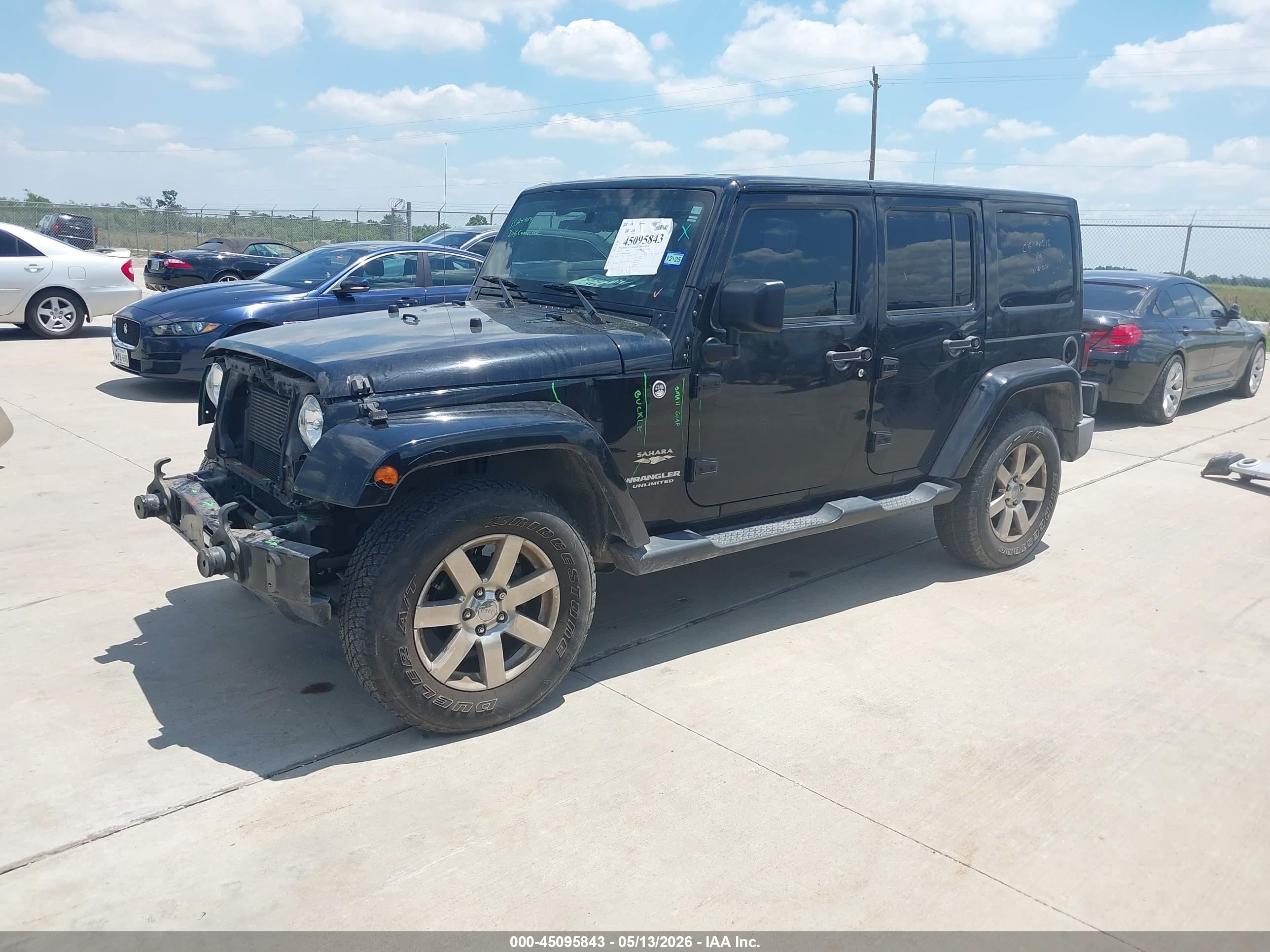2015 Jeep Wrangler Unlimited VIN 1C4HJWEGXFL674690 IAAI salvage auction — Front End, Original (Texas), sold $6,600 on 2026-07-08 (photo 2)