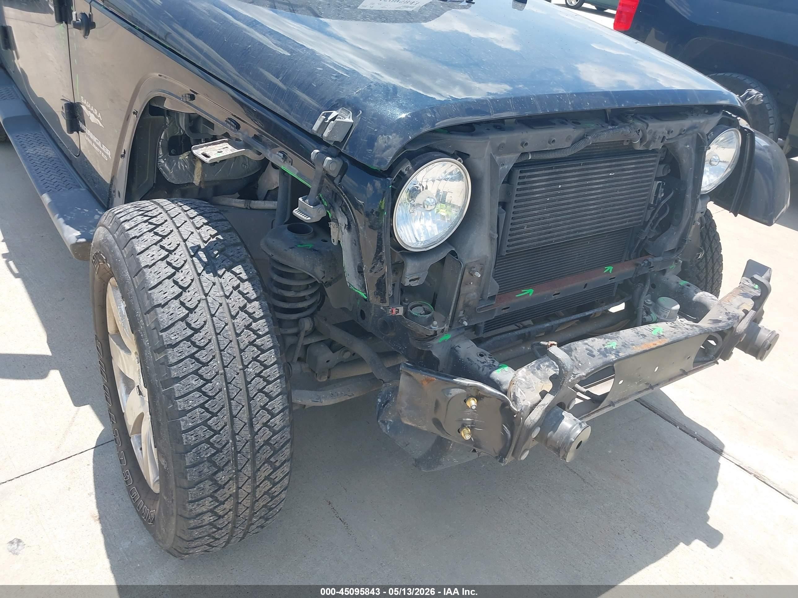2015 Jeep Wrangler Unlimited VIN 1C4HJWEGXFL674690 IAAI salvage auction — Front End, Original (Texas), sold $6,600 on 2026-07-08 (photo 6)