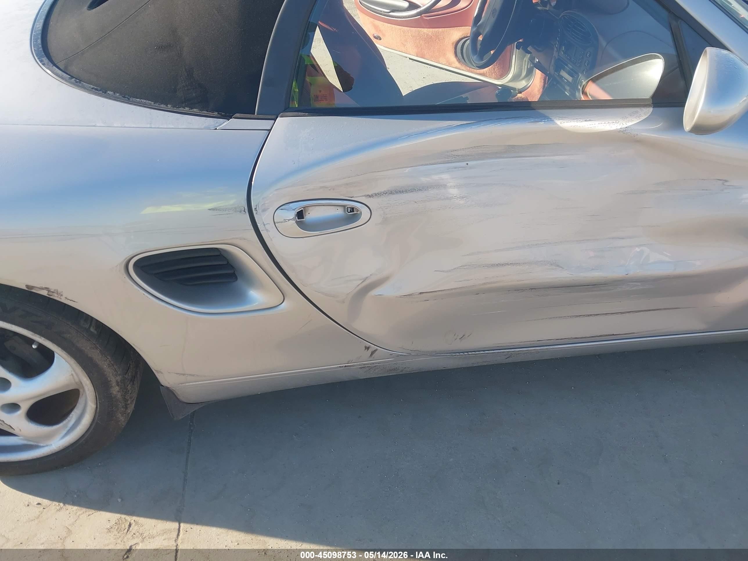 1999 Porsche Boxster VIN WP0CA2988XU623206 IAAI salvage auction — Side, Original (Texas), sold $1,400 on 2026-06-30 (photo 6)