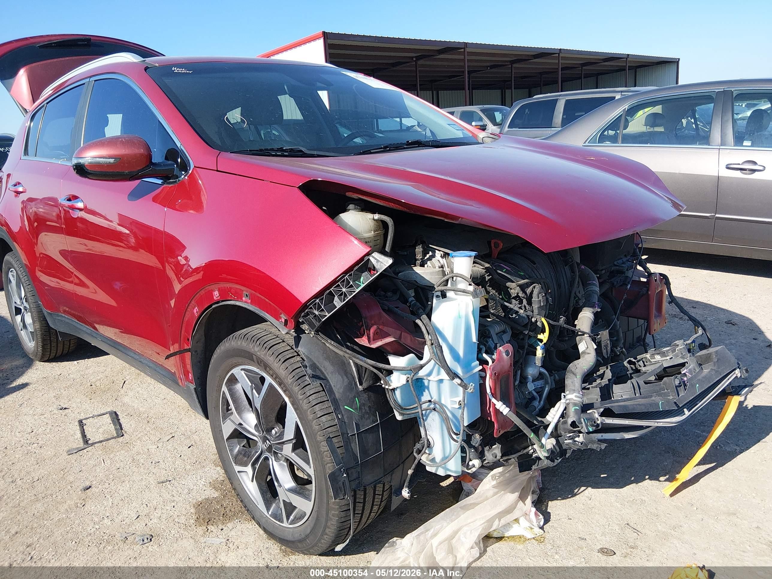 2020 Kia Sportage VIN KNDPN3AC8L7638910 IAAI salvage auction — Front End, Original (Texas), sold $2,100 on 2026-07-09 (photo 6)