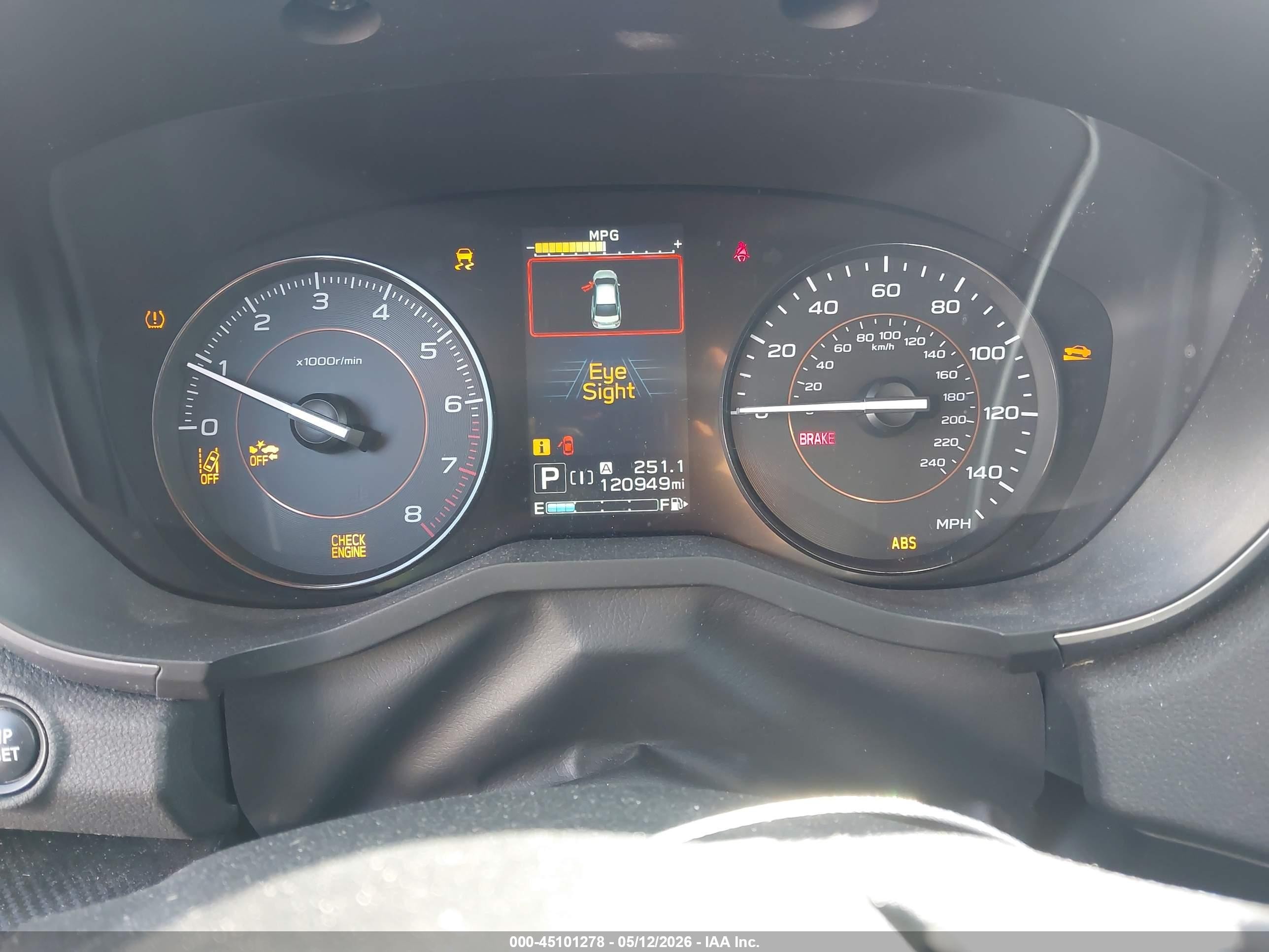 2020 Subaru Crosstrek VIN JF2GTAPC1LH259051 IAAI salvage auction — Front & Rear, Salvage (California), sold $2,600 on 2026-07-09 (photo 7)