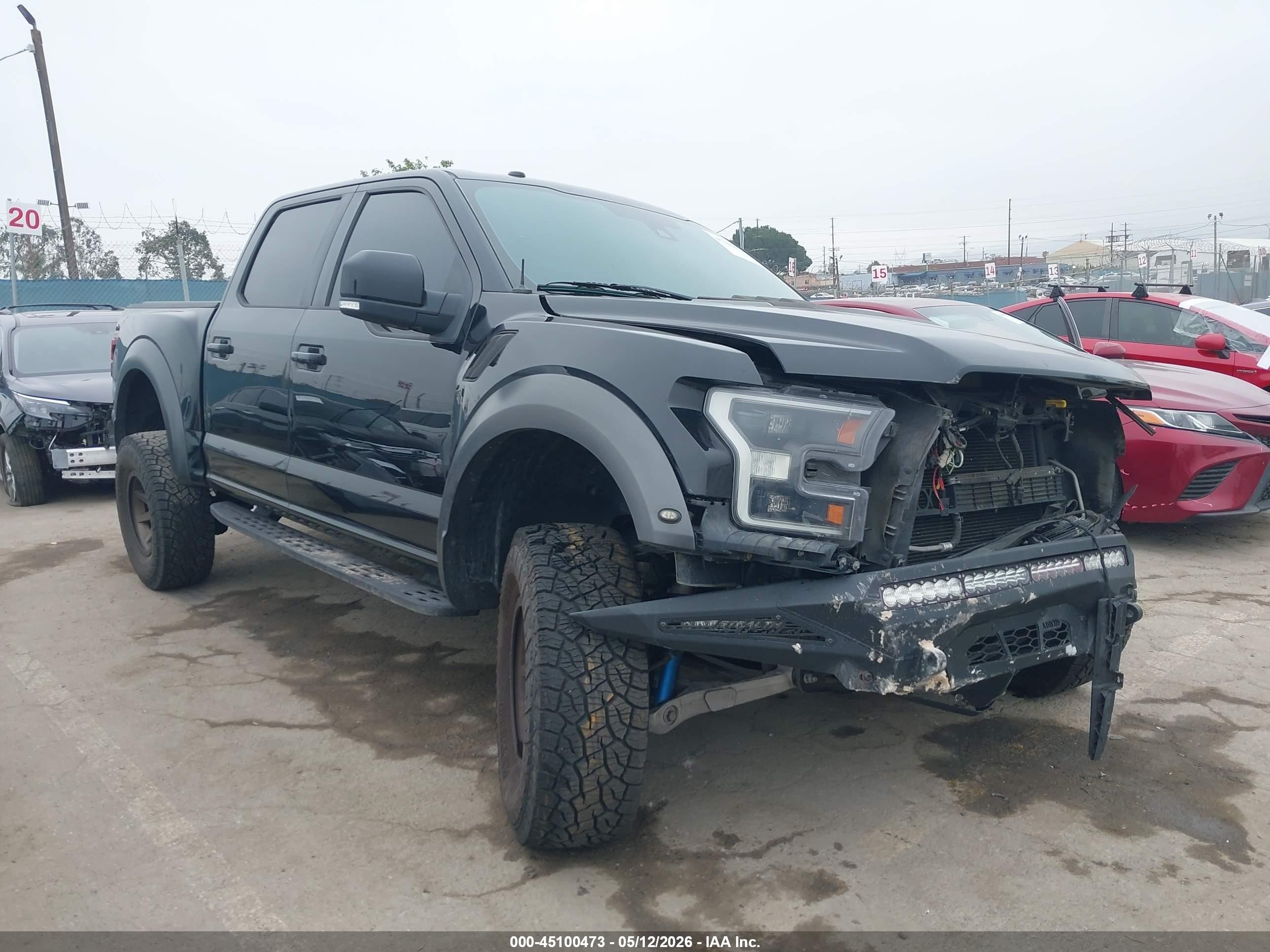 2017 Ford F-150 VIN 1FTFW1RG2HFC03463 IAAI salvage auction — Front End, Salvage (California), sold $14,100 on 2026-07-10 (photo 1)
