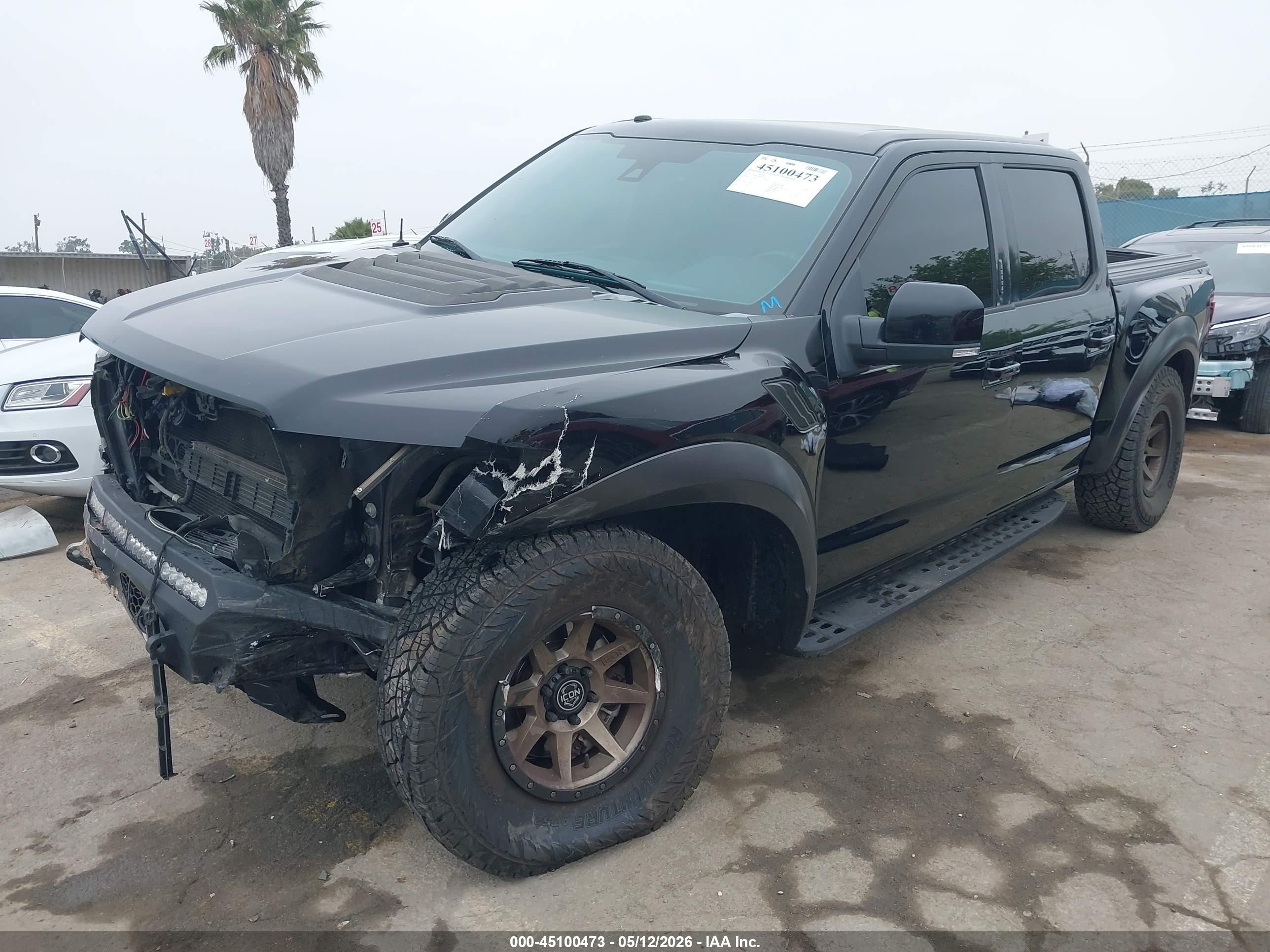 2017 Ford F-150 VIN 1FTFW1RG2HFC03463 IAAI salvage auction — Front End, Salvage (California), sold $14,100 on 2026-07-10 (photo 2)