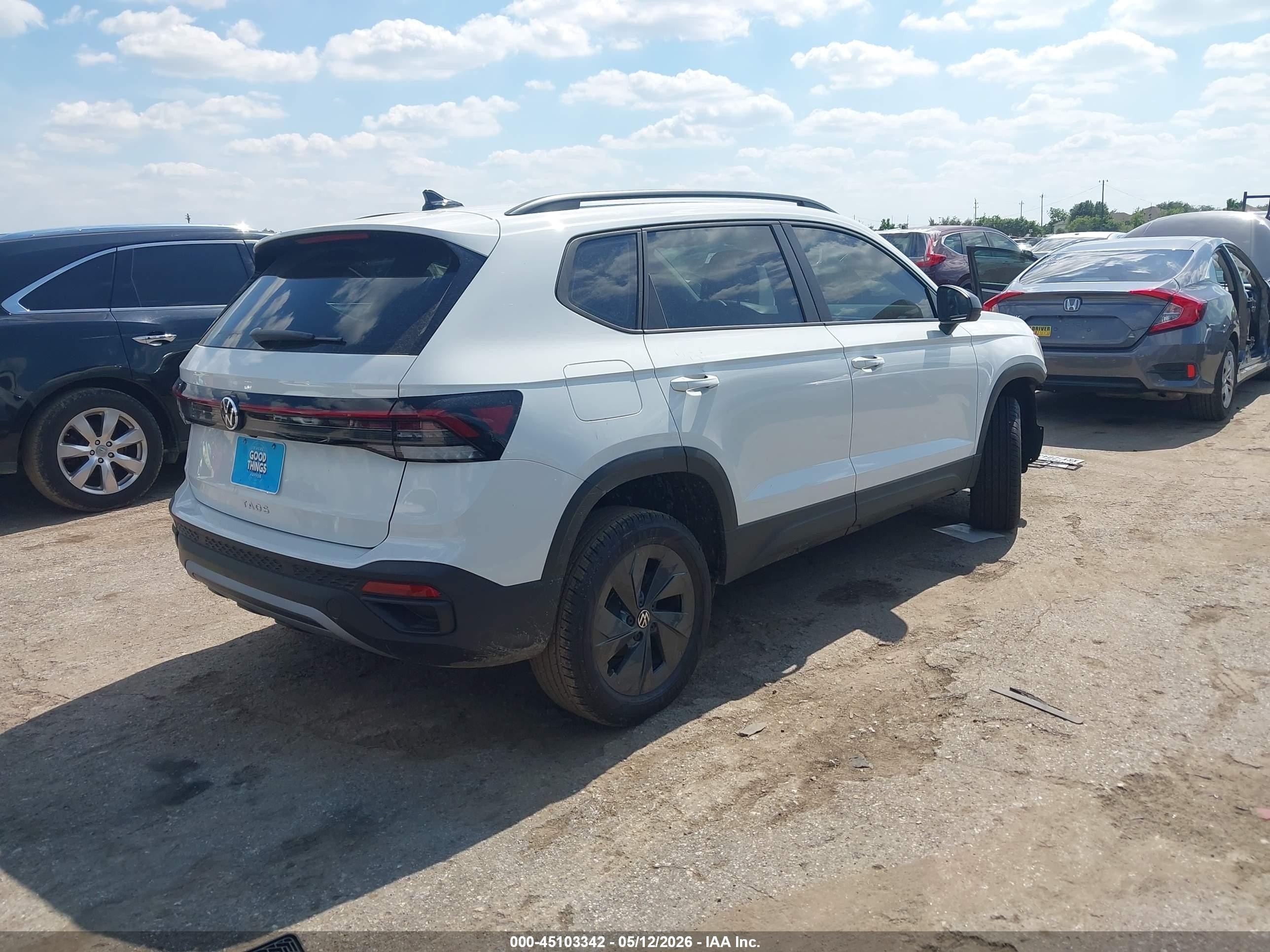2026 Volkswagen Taos VIN 3VV5C7B26TM046035 IAAI salvage auction — Front End, Original (Texas), sold $6,200 on 2026-09-02 (photo 4)