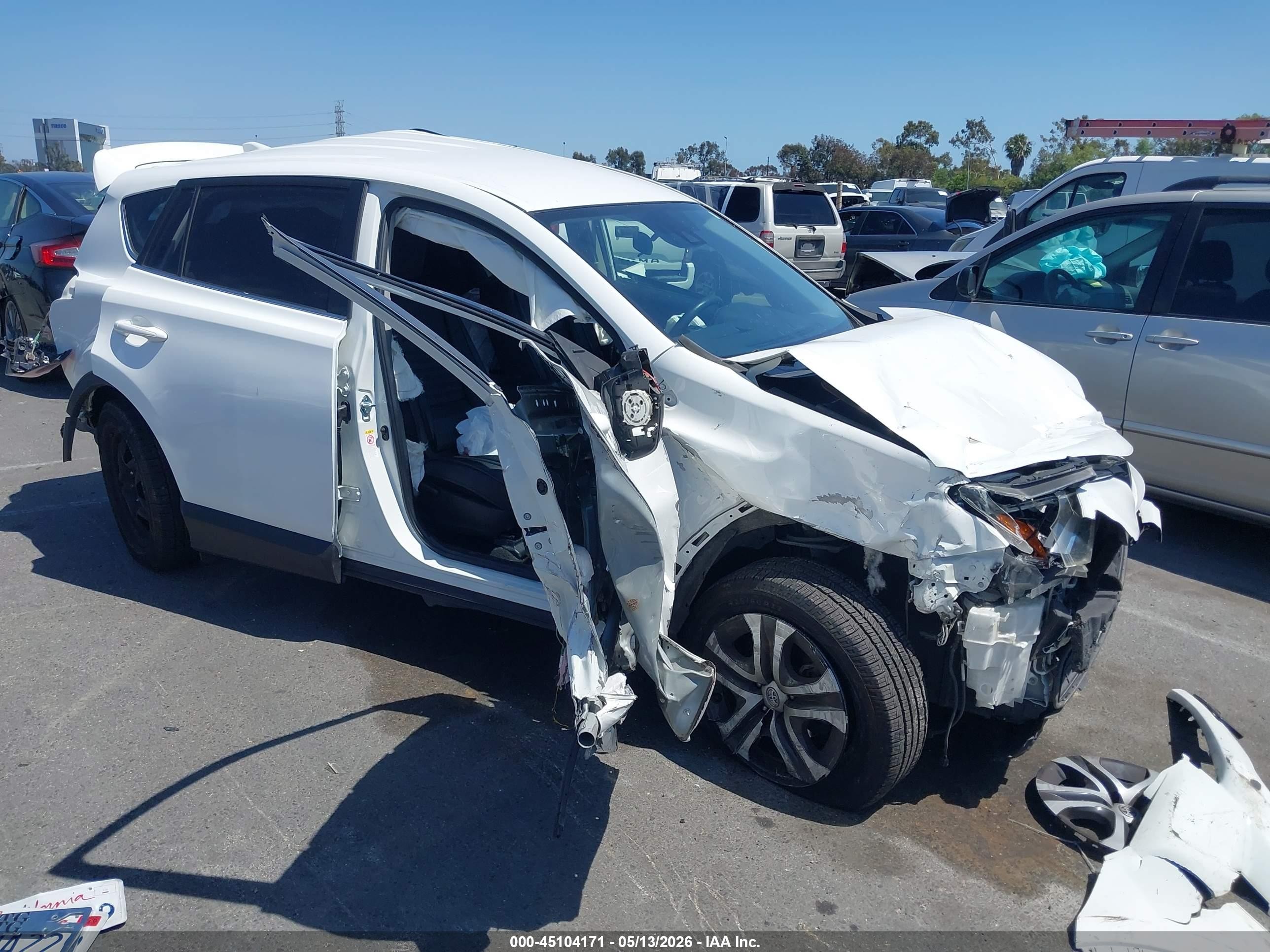 2018 Toyota RAV4 VIN JTMZFREV0JJ729156 IAAI salvage auction — Front & Rear, Salvage (California), sold $1,800 on 2026-07-09 (photo 1)