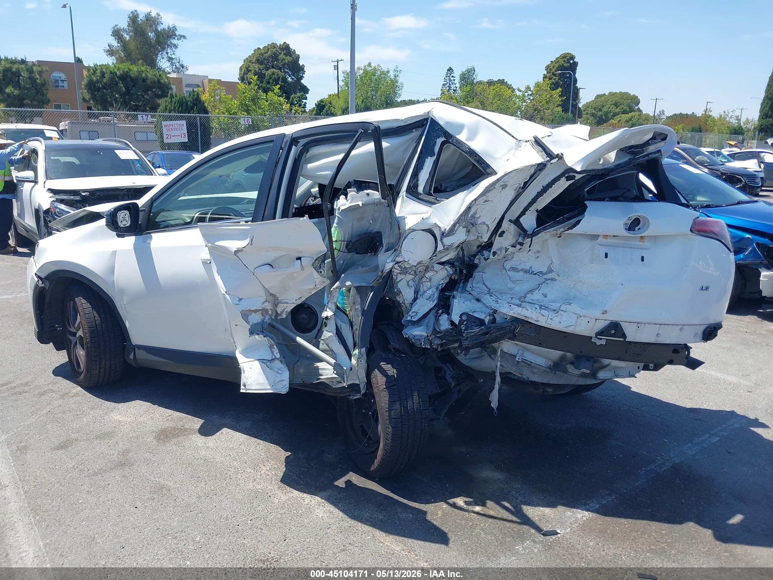 2018 Toyota RAV4 VIN JTMZFREV0JJ729156 IAAI salvage auction — Front & Rear, Salvage (California), sold $1,800 on 2026-07-09 (photo 3)