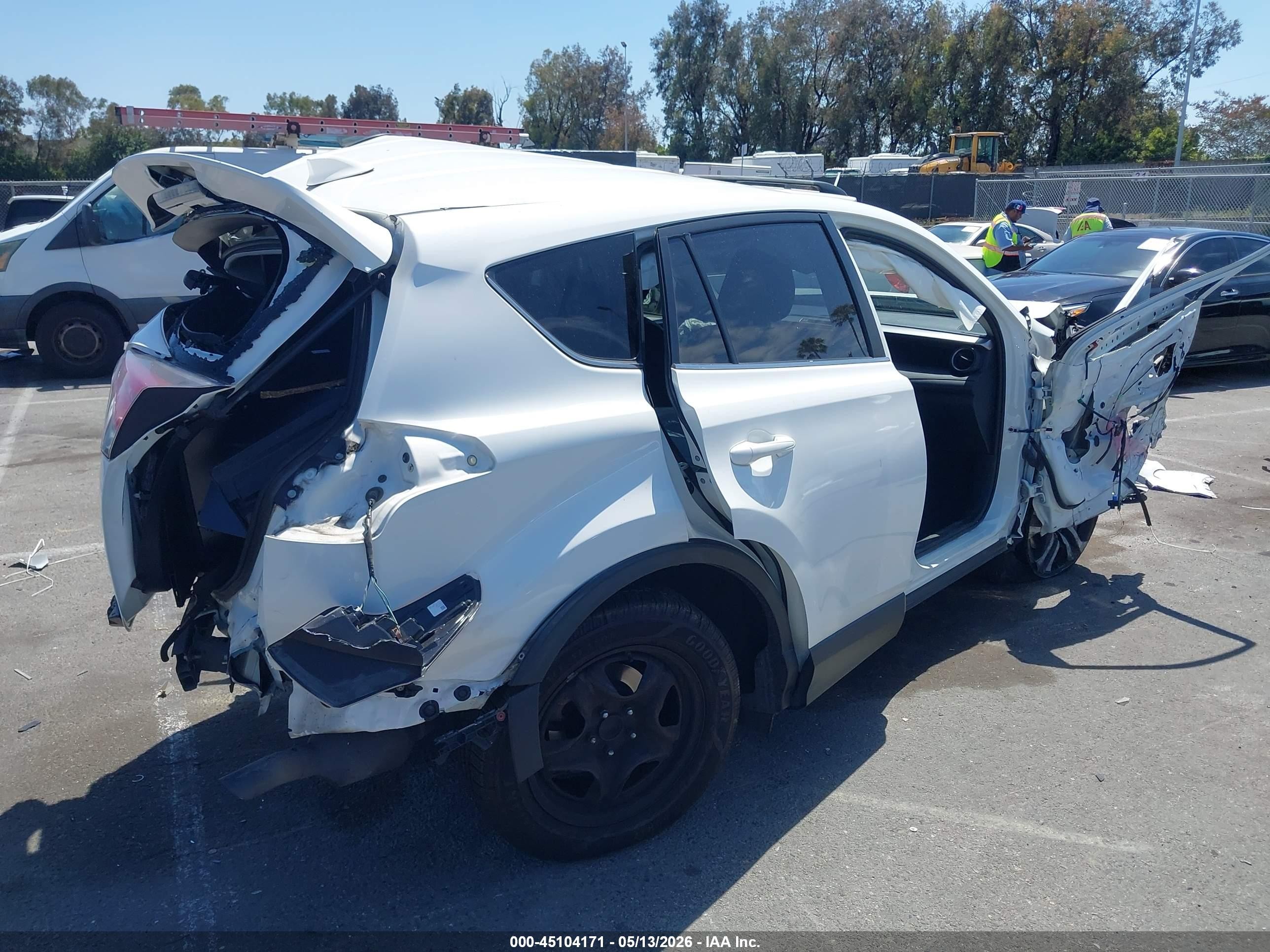 2018 Toyota RAV4 VIN JTMZFREV0JJ729156 IAAI salvage auction — Front & Rear, Salvage (California), sold $1,800 on 2026-07-09 (photo 4)