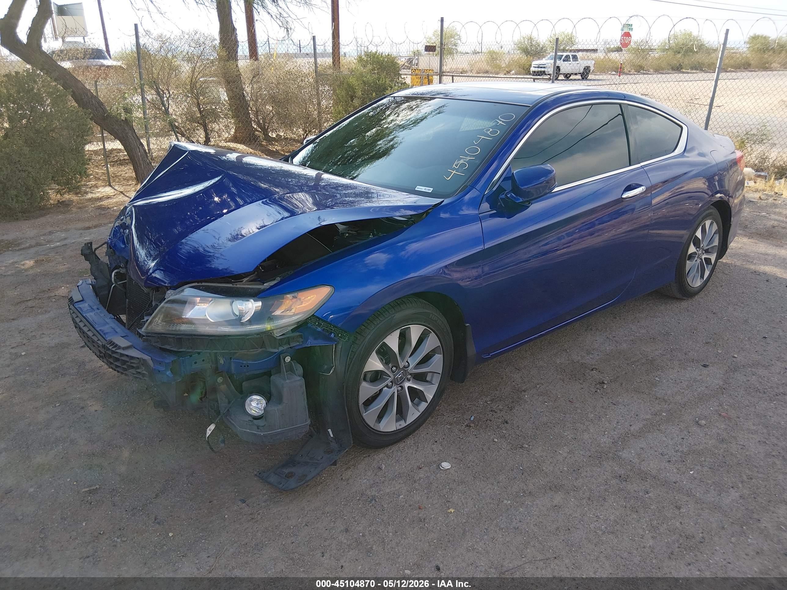 2014 Honda Accord VIN 1HGCT1B70EA003259 IAAI salvage auction — Front End, Salvage (Arizona), sold $1,875 on 2026-07-02 (photo 2)