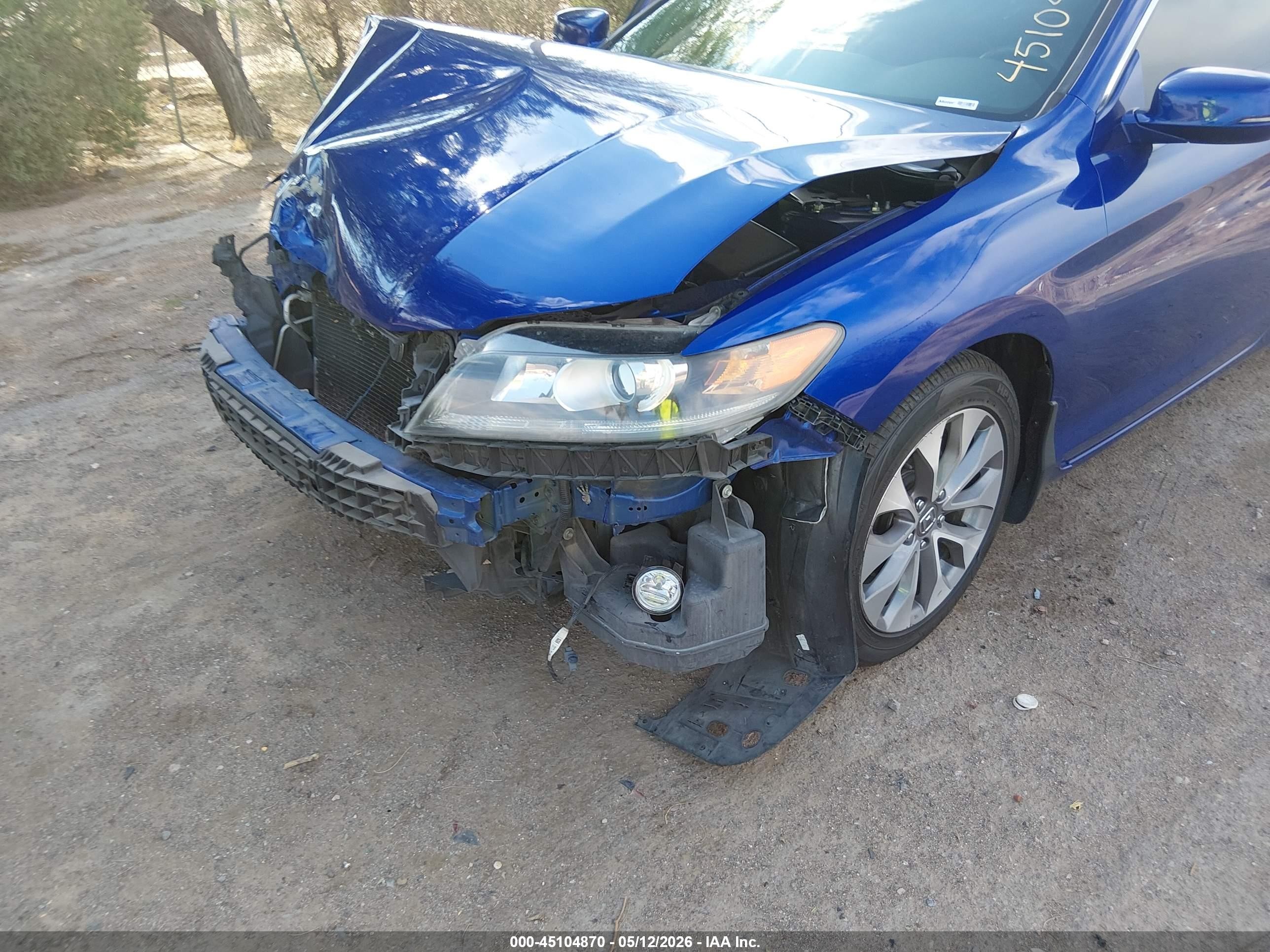 2014 Honda Accord VIN 1HGCT1B70EA003259 IAAI salvage auction — Front End, Salvage (Arizona), sold $1,875 on 2026-07-02 (photo 6)