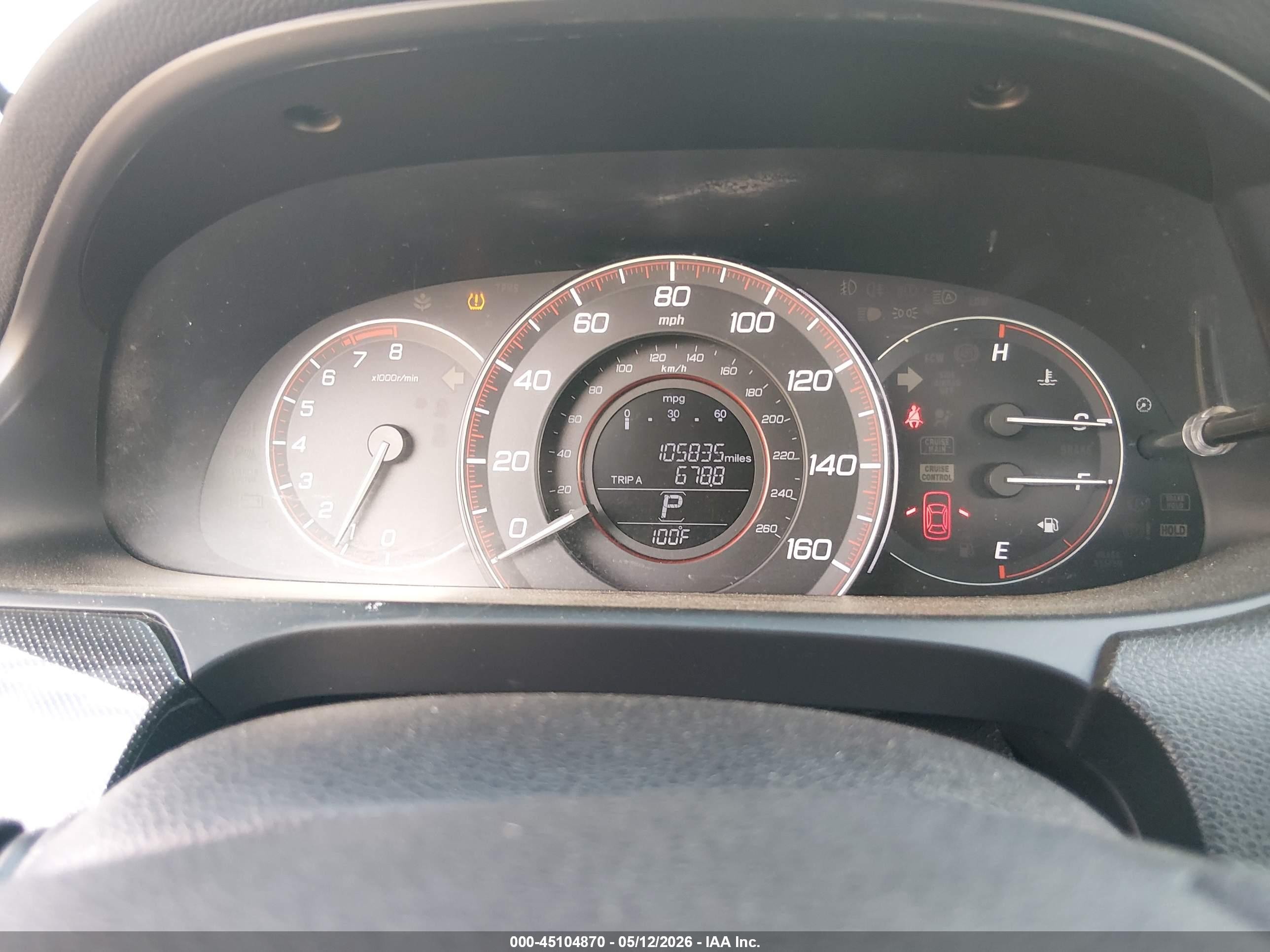 2014 Honda Accord VIN 1HGCT1B70EA003259 IAAI salvage auction — Front End, Salvage (Arizona), sold $1,875 on 2026-07-02 (photo 7)