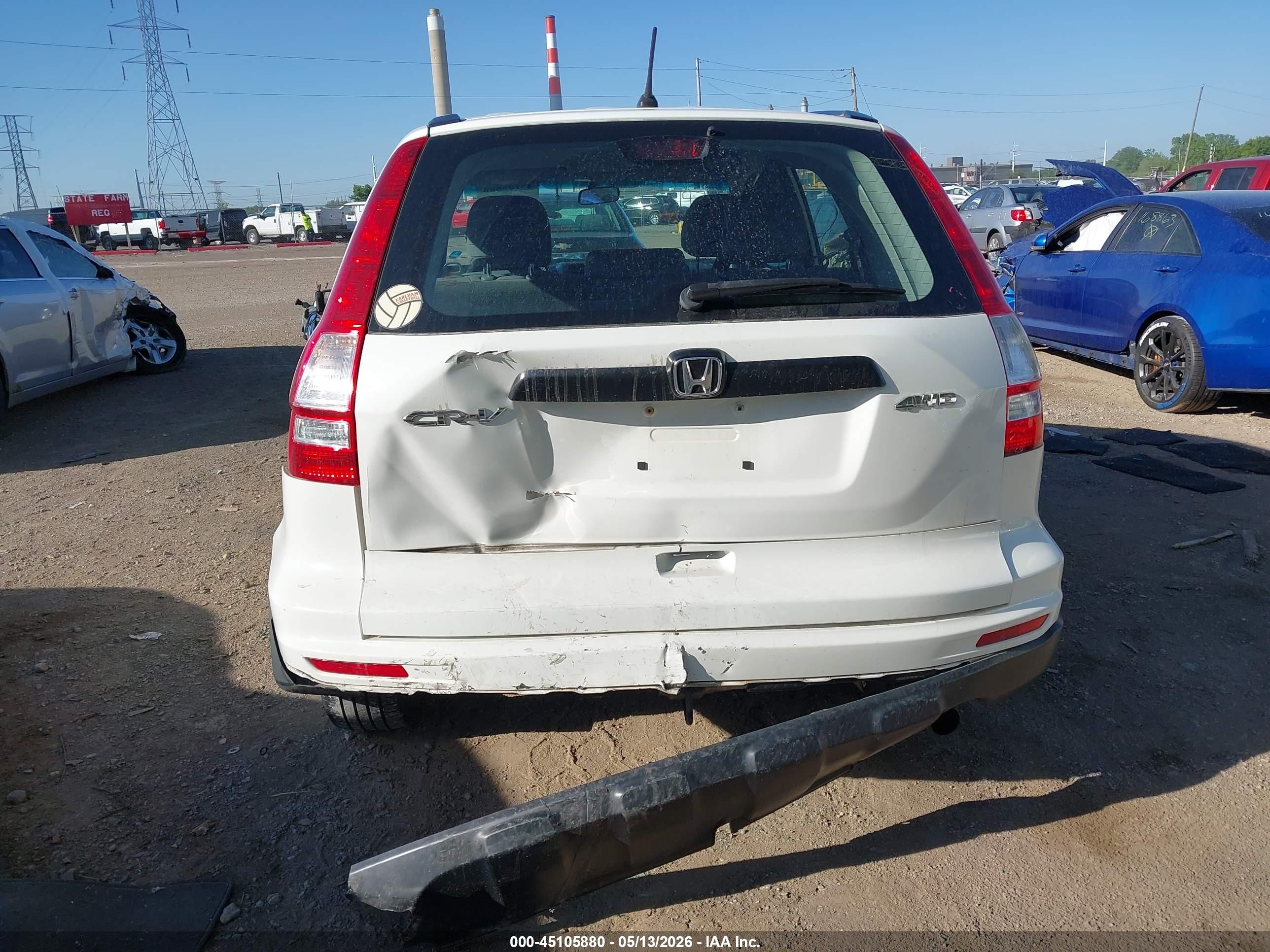 2011 Honda CR-V VIN 5J6RE4H35BL117986 IAAI salvage auction — Rear End, Clear (Indiana), sold $2,750 on 2026-06-24 (photo 6)