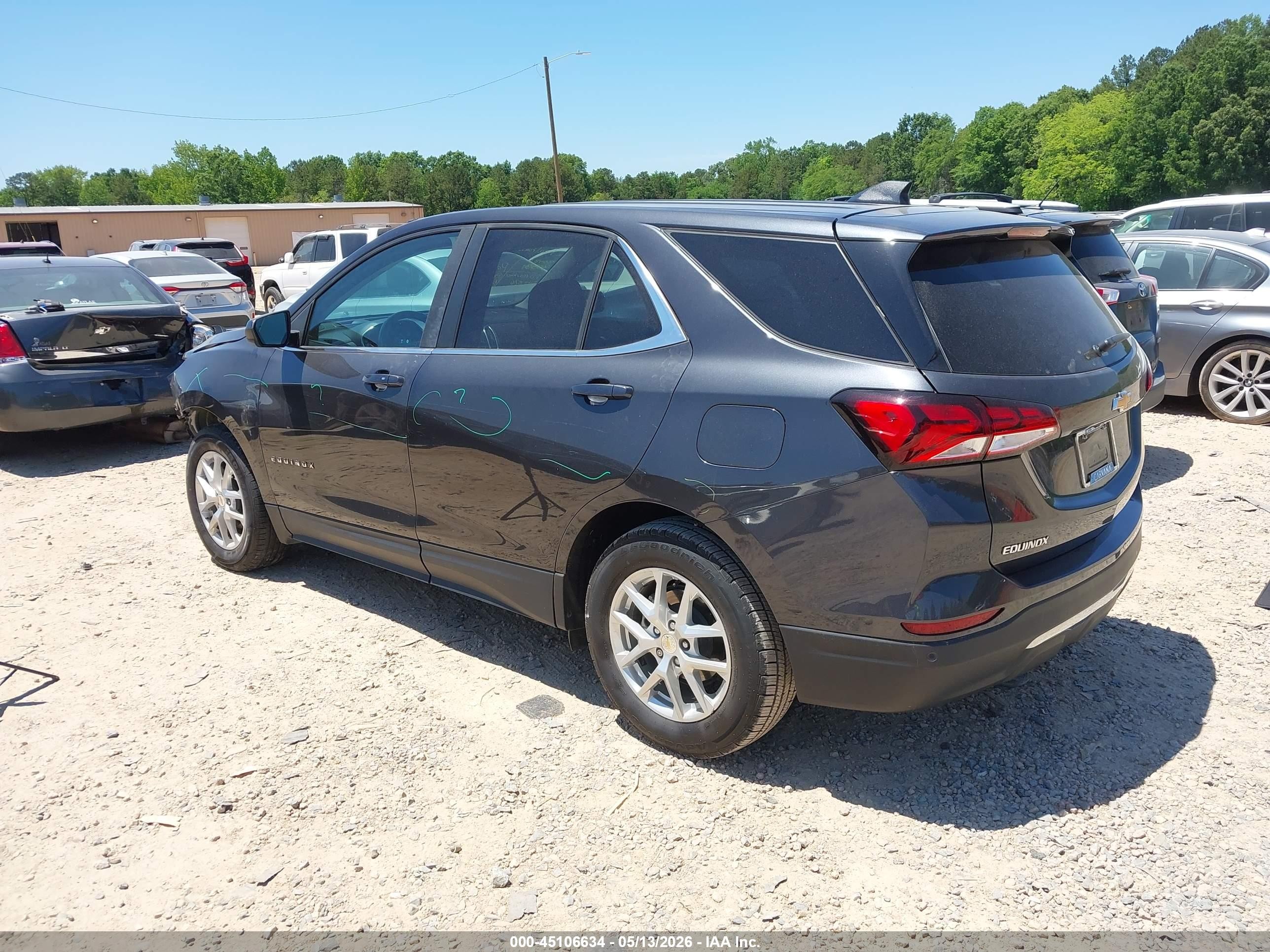 2022 Chevrolet Equinox VIN 3GNAXKEV6NS213171 IAAI salvage auction — Front End, Salvage (North Carolina), sold $4,550 on 2026-07-10 (photo 3)