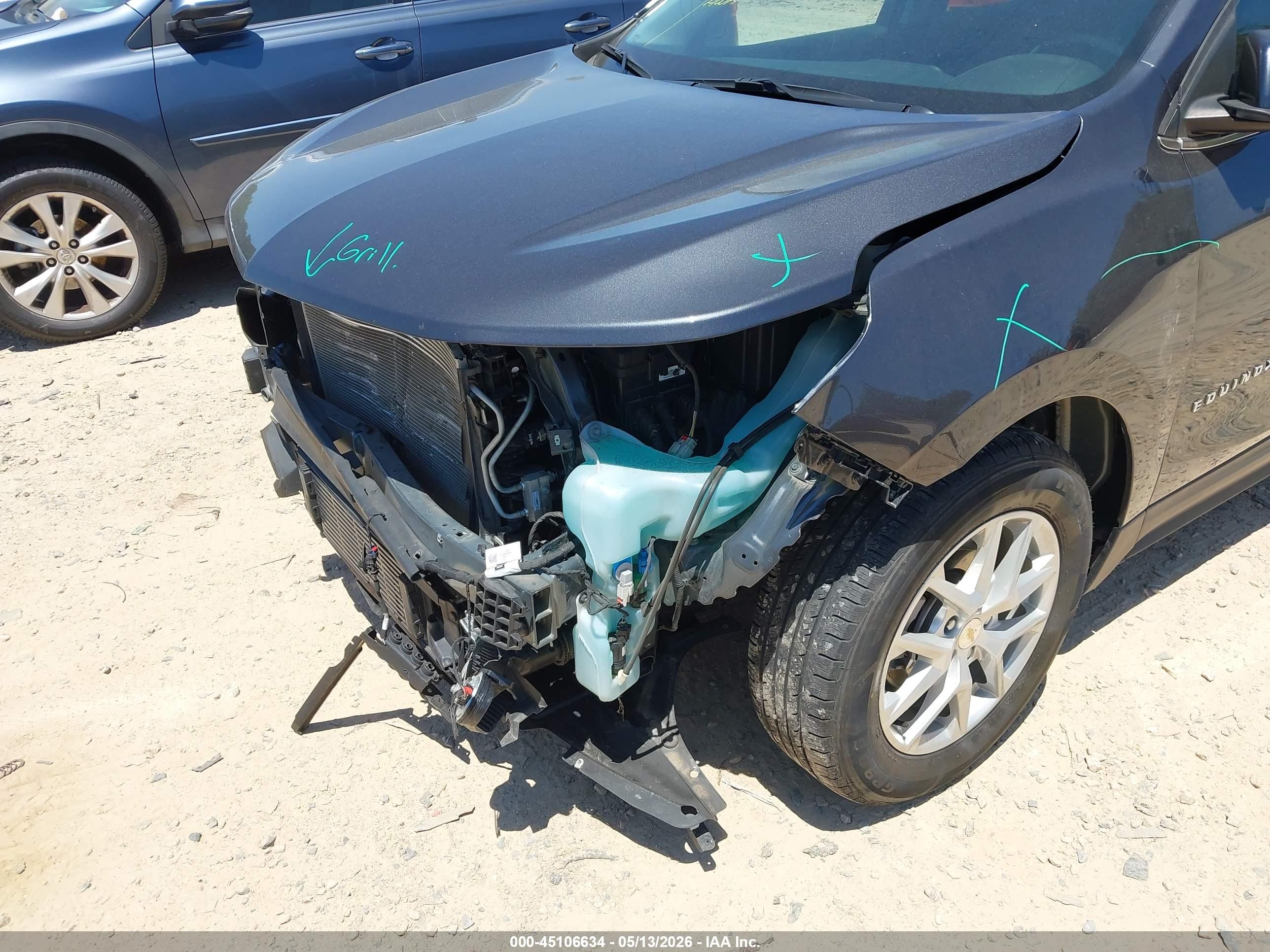 2022 Chevrolet Equinox VIN 3GNAXKEV6NS213171 IAAI salvage auction — Front End, Salvage (North Carolina), sold $4,550 on 2026-07-10 (photo 6)