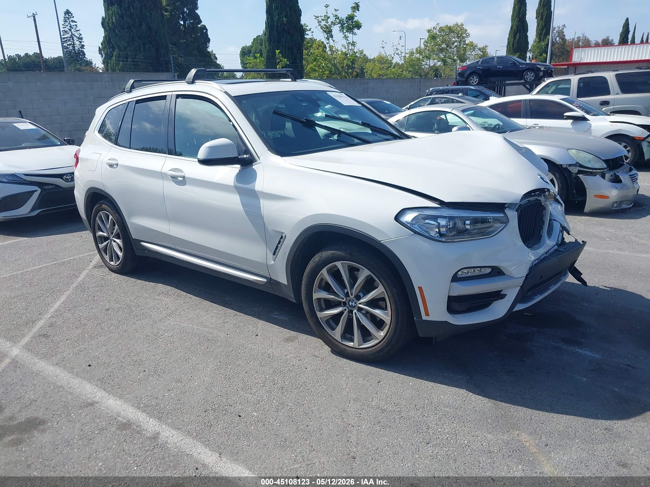 2019 BMW X3 VIN 5UXTR7C51KLE88249 IAAI salvage auction — Front End, Salvage (California), sold $4,700 on 2026-07-09 (photo 1)