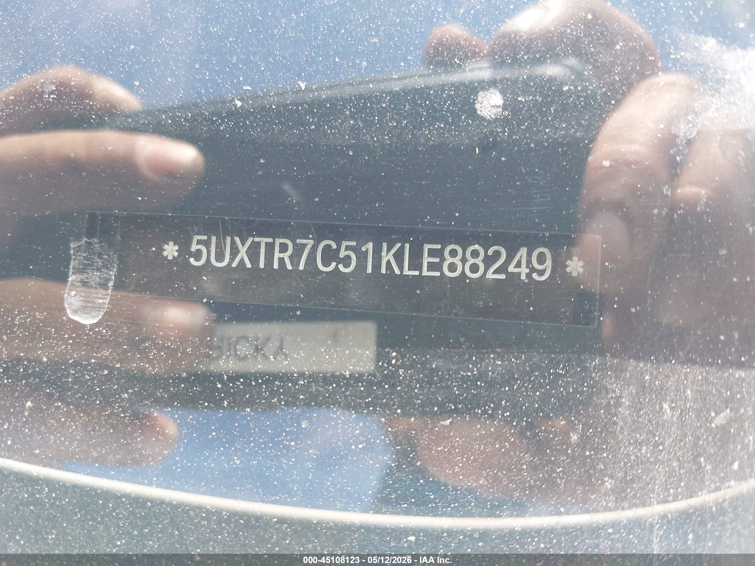 2019 BMW X3 VIN 5UXTR7C51KLE88249 IAAI salvage auction — Front End, Salvage (California), sold $4,700 on 2026-07-09 (photo 9)