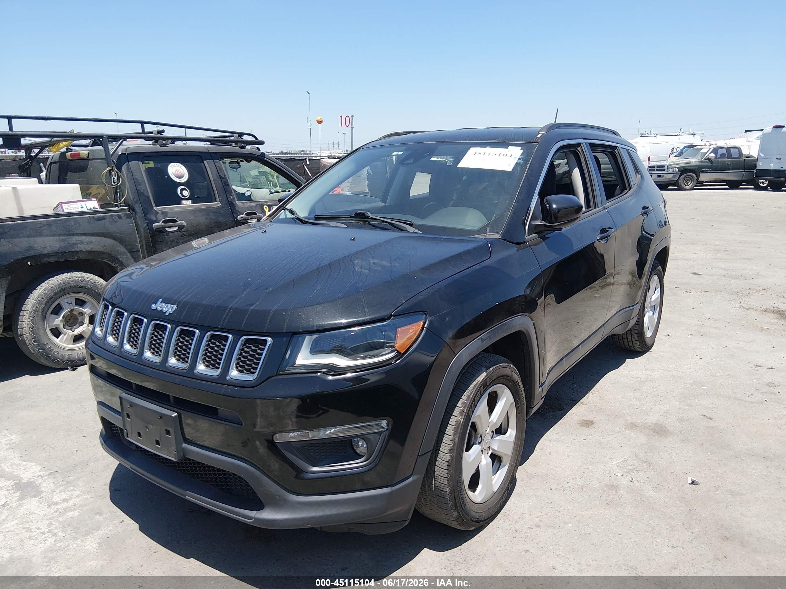 2018 Jeep Compass VIN 3C4NJCBB4JT293103 IAAI salvage auction — Normal Wear, Clear (California), sold $5,700 on 2026-07-09 (photo 2)