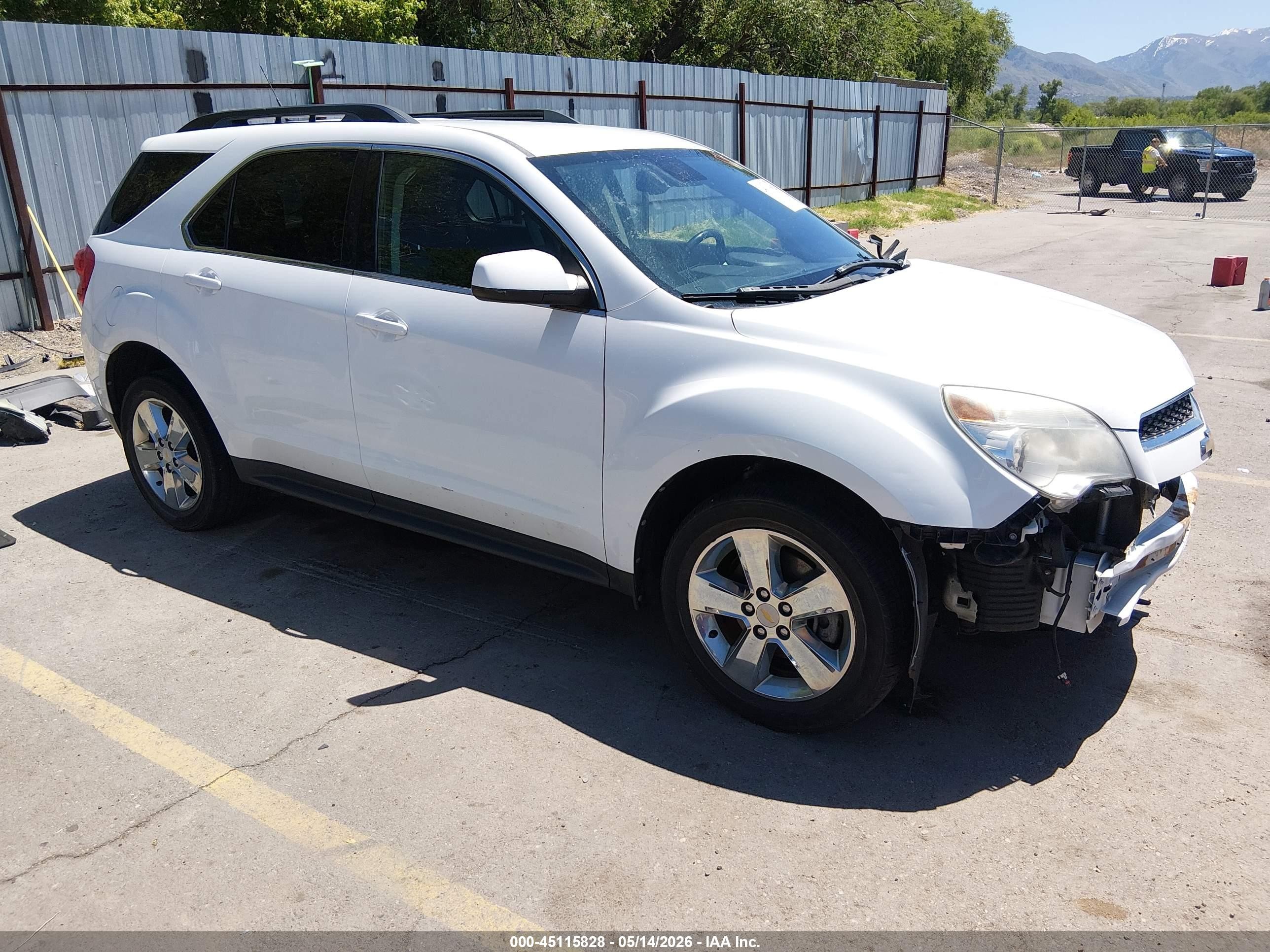 2012 Chevrolet Equinox VIN 2GNFLNE54C6100804 IAAI salvage auction — Front End, Salvage (Utah), sold $550 on 2026-07-09 (photo 1)