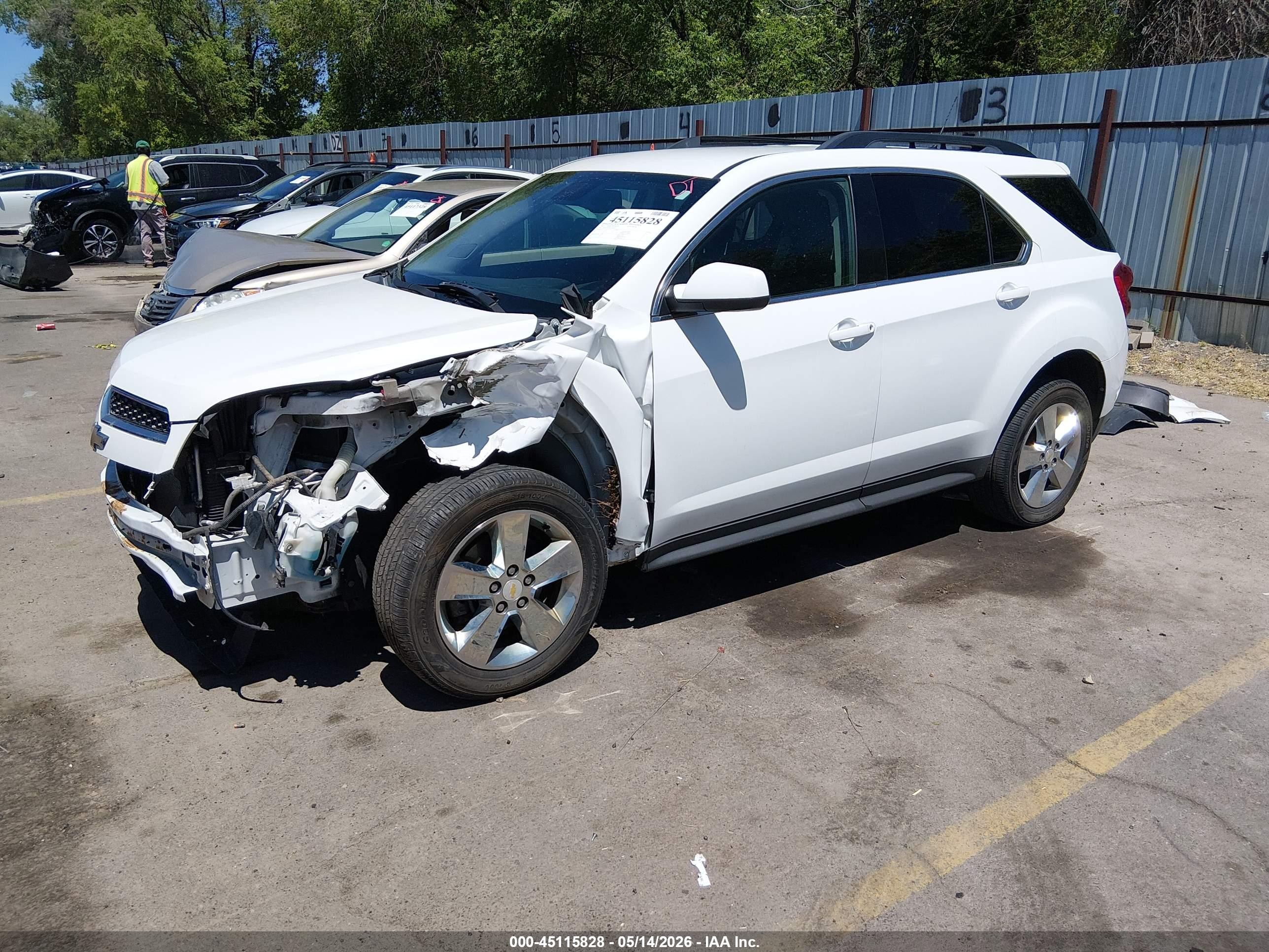 2012 Chevrolet Equinox VIN 2GNFLNE54C6100804 IAAI salvage auction — Front End, Salvage (Utah), sold $550 on 2026-07-09 (photo 2)