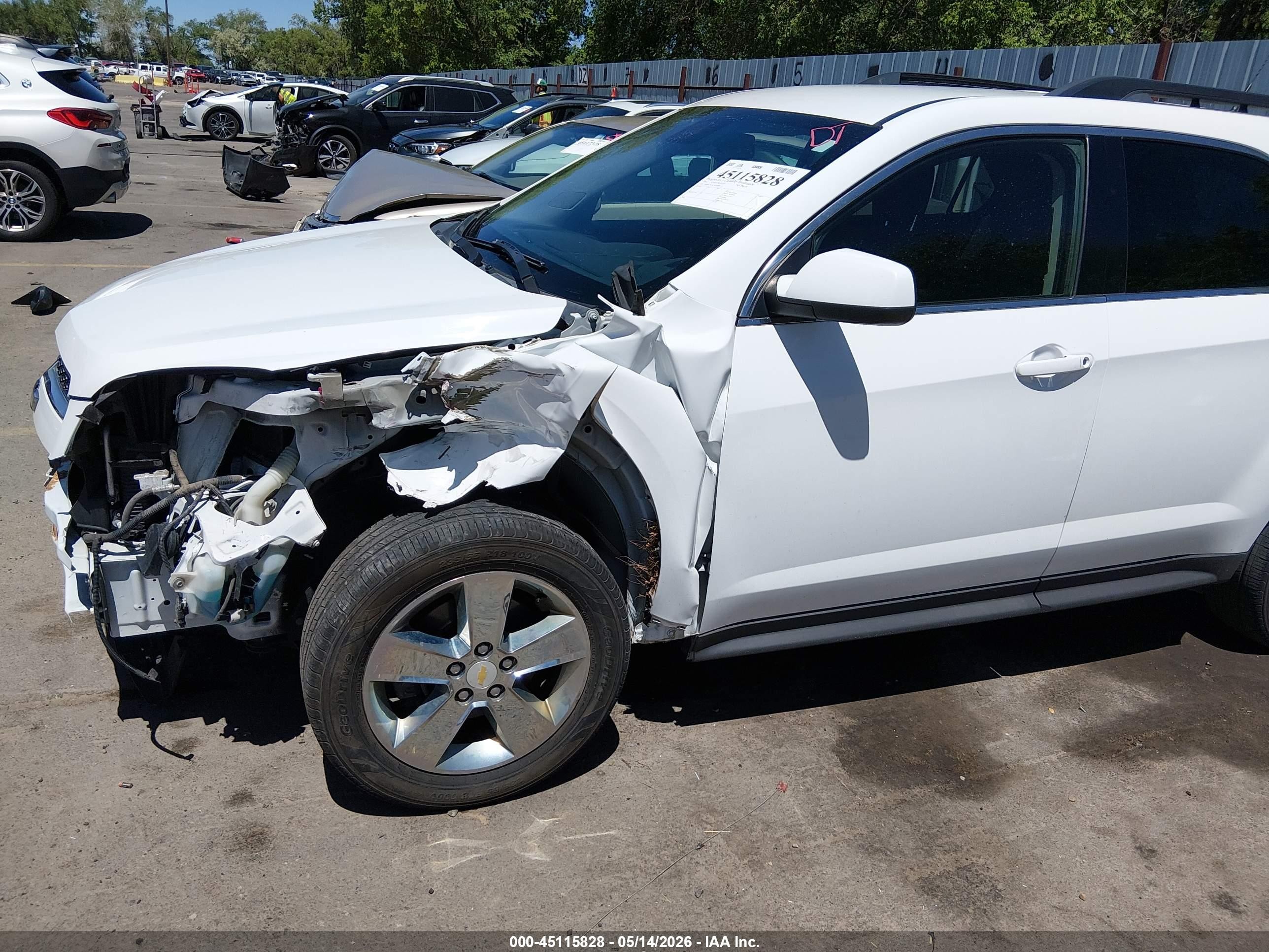 2012 Chevrolet Equinox VIN 2GNFLNE54C6100804 IAAI salvage auction — Front End, Salvage (Utah), sold $550 on 2026-07-09 (photo 6)