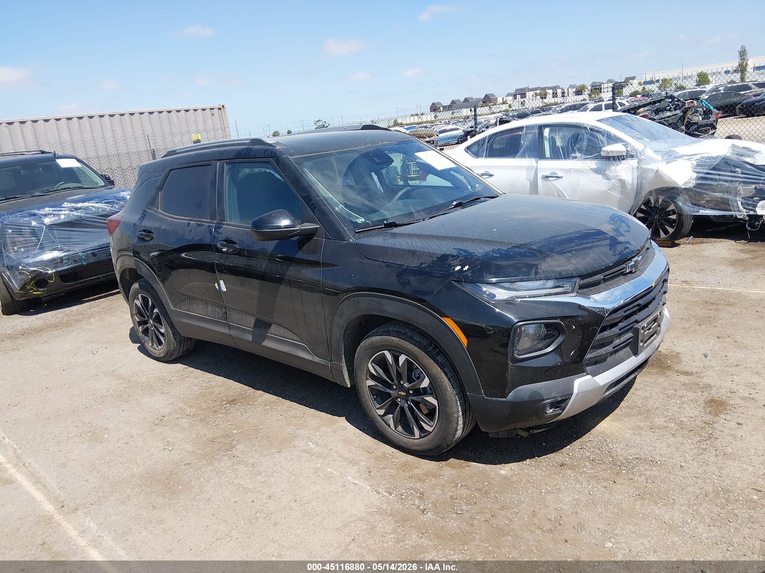 2022 Chevrolet Trailblazer VIN KL79MPSL2NB052279 IAAI salvage auction — Side, Salvage (California), sold $2,500 on 2026-09-13 (photo 1)