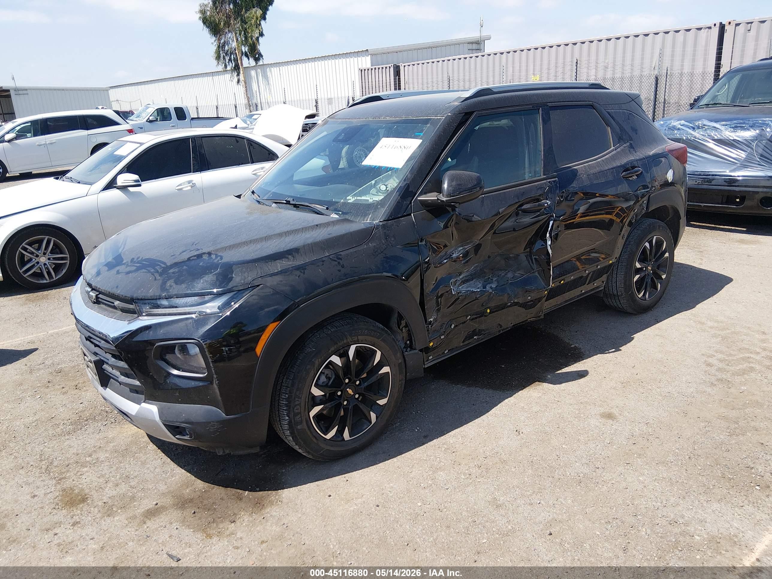2022 Chevrolet Trailblazer VIN KL79MPSL2NB052279 IAAI salvage auction — Side, Salvage (California), sold $2,500 on 2026-09-13 (photo 2)